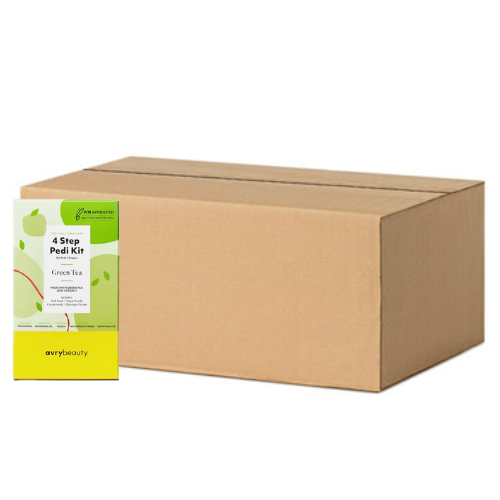 Avry 4 Step Pedicure Kit with Green Tea Extract - Exfoliate, Moisturize & Soften Feet - Perfect for At-Home Spa & Self-Care Routine