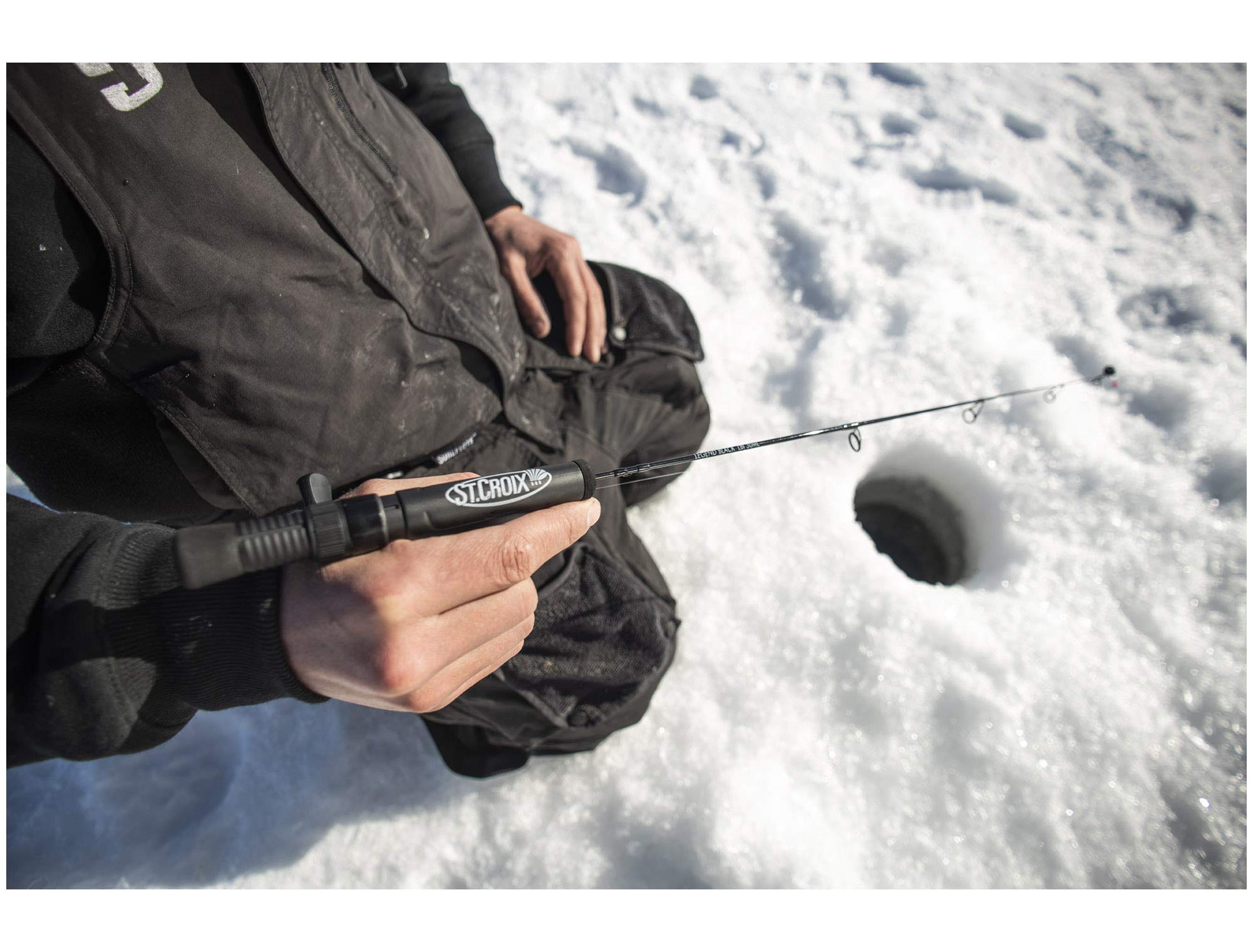St. Croix Legend Black Ice Fishing Rod - Super Finesse, Black Anodized, High Performance Ice Fishing Rod for Panfish, Walleye & Trout - Perfect for Ice Fishing Adventures & Winter Angling