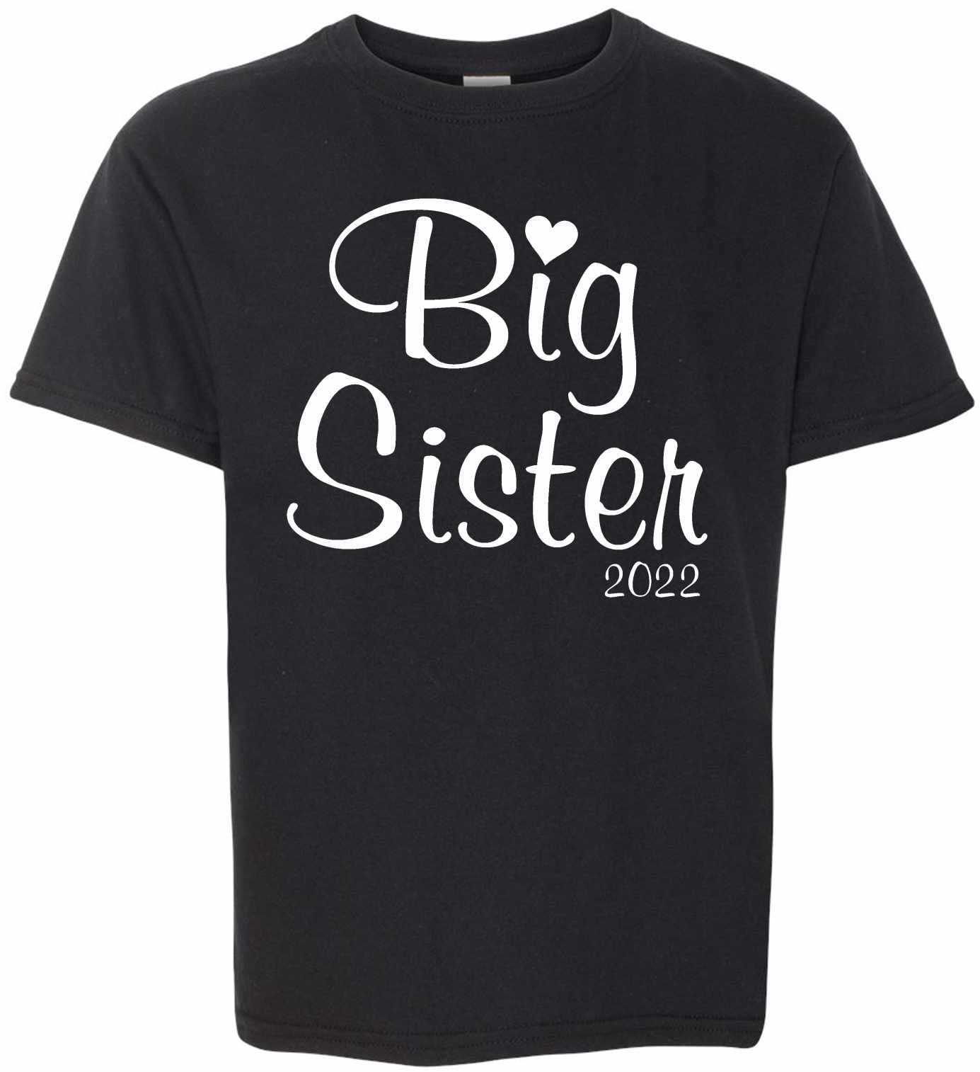 Big Sister 2022 Youth T-Shirt - Comfortable Cotton Sibling Gift for Girls (Sizes 4-16) #1242 - Perfect for Birthdays, Family Events & Sibling Bonding