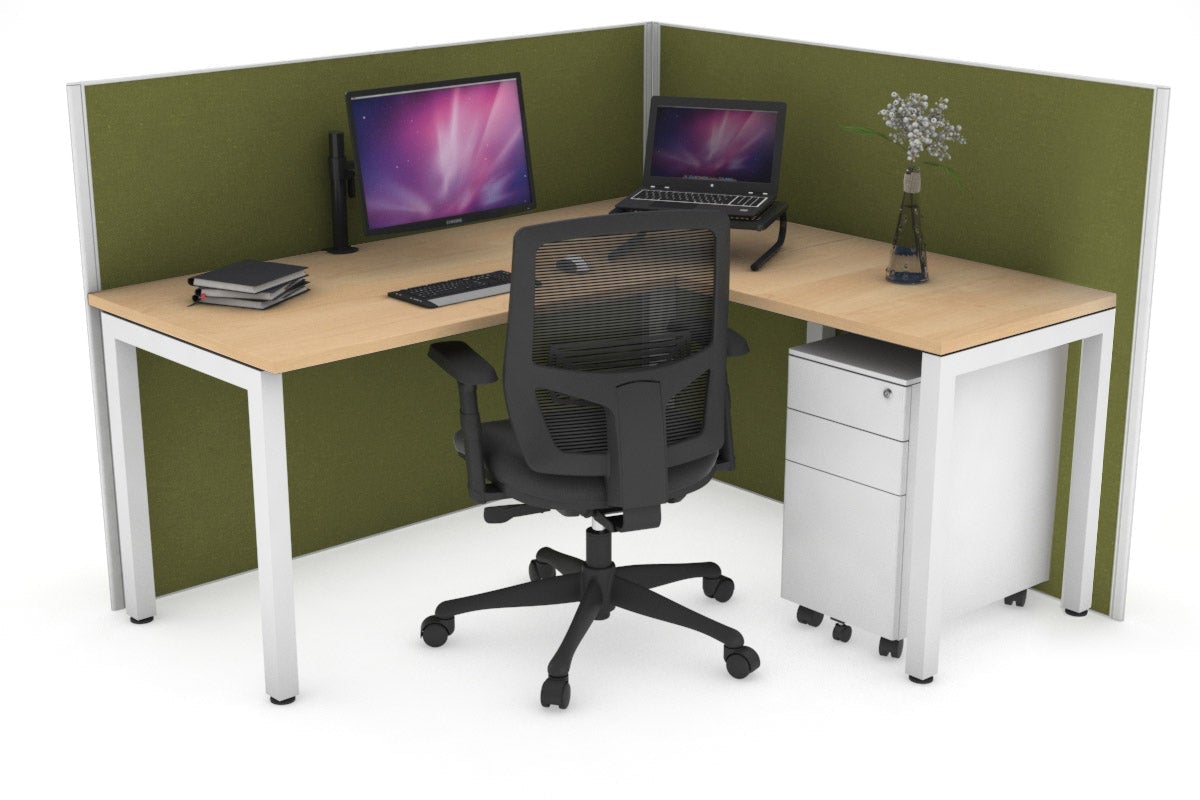 Horizon Quadro Square Legs L-Shaped Corner Office Desk - 63
