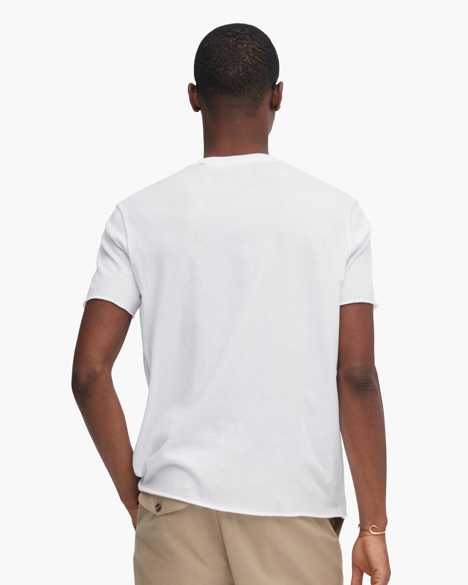 Vintage Jersey Cut Off Short Sleeve Crew Neck T-Shirt for Men & Women - Soft Cotton White Tee - Casual Streetwear, Summer Outfits, Music Festival Style