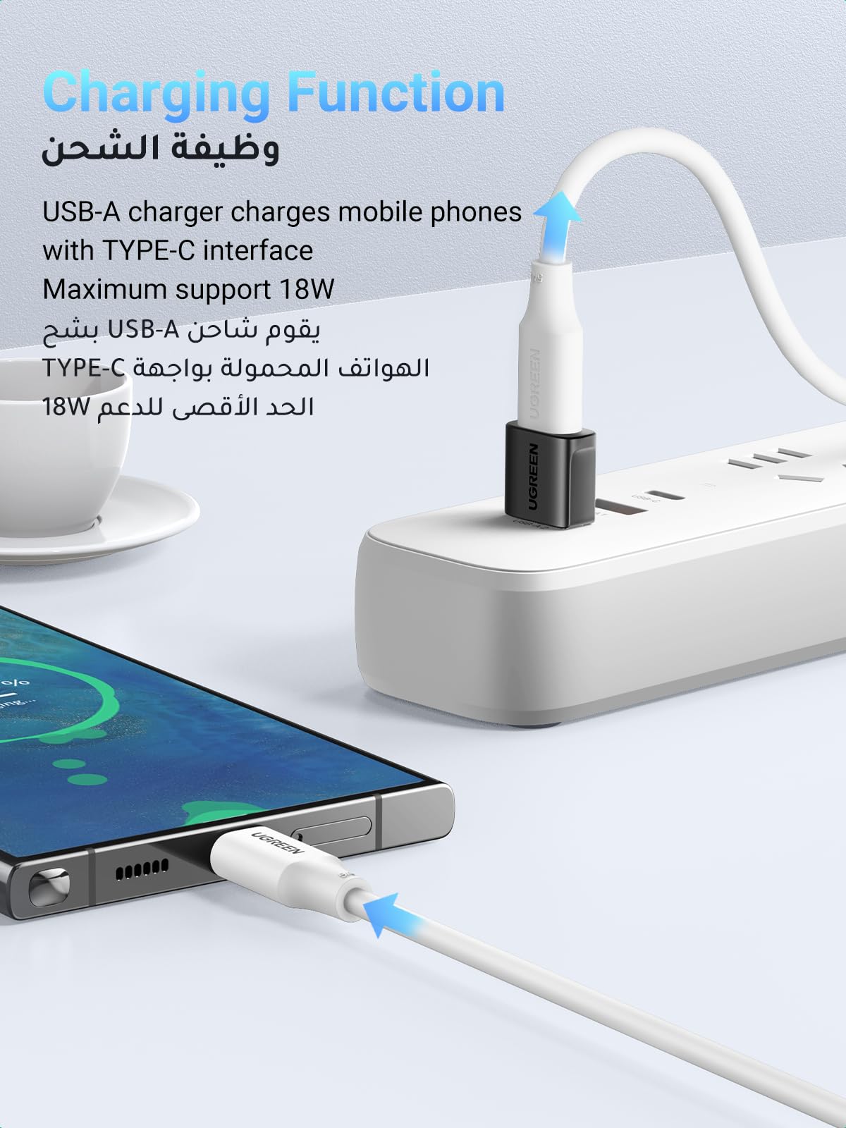 UGREEN USB C to USB Adapter 2Pack - 10Gbps Type C to USB A Female to Male Converter - Compatible with iPad Pro/Air, iPhone 16 Pro Max, Galaxy S23/S24 Ultra - for Data Transfer, Charging & Device Connectivity