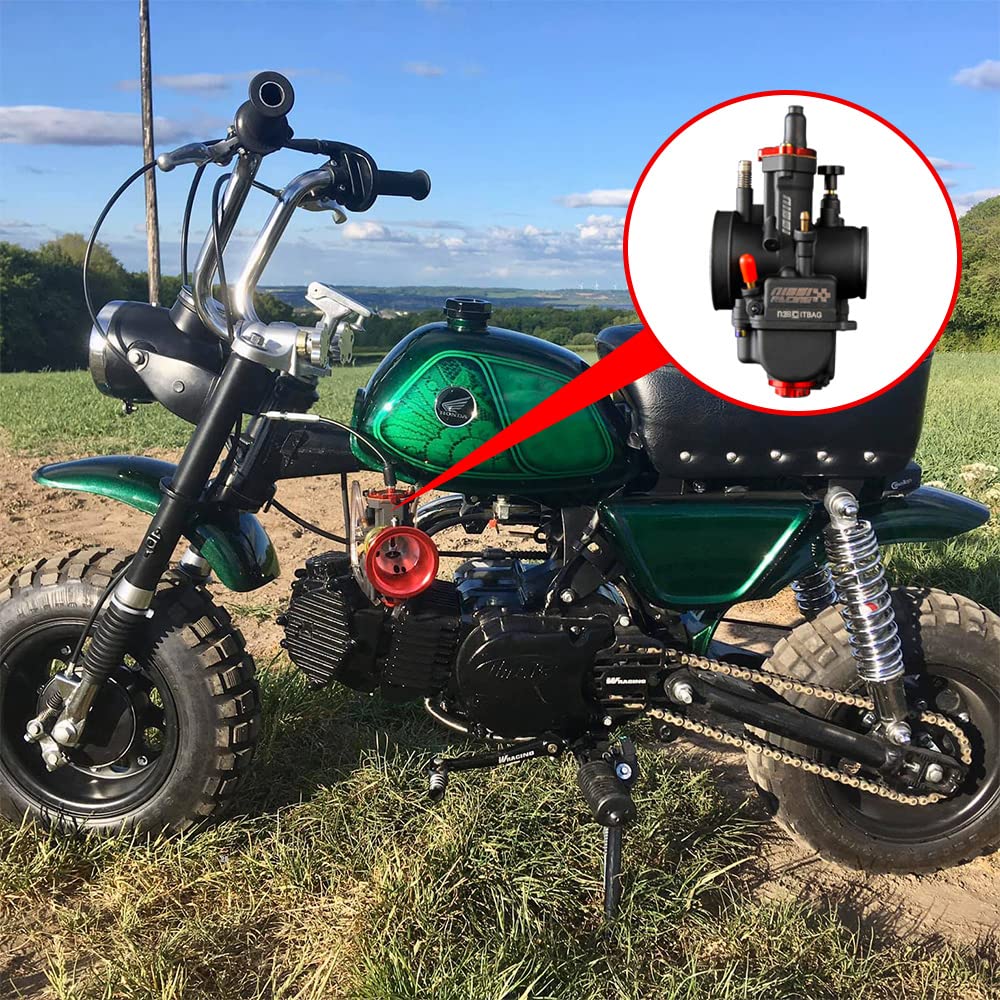 NIBBI 28mm PWK Carburetor for 200cc-250cc Motorcycle Engines - Compatible with Dirt Bikes, Mini Bikes, Pit Bikes & GY6 ATVs - Includes Carb Jets - High Performance Air Fuel Mixture Tuning for Off-Road Racing & Trail Riding