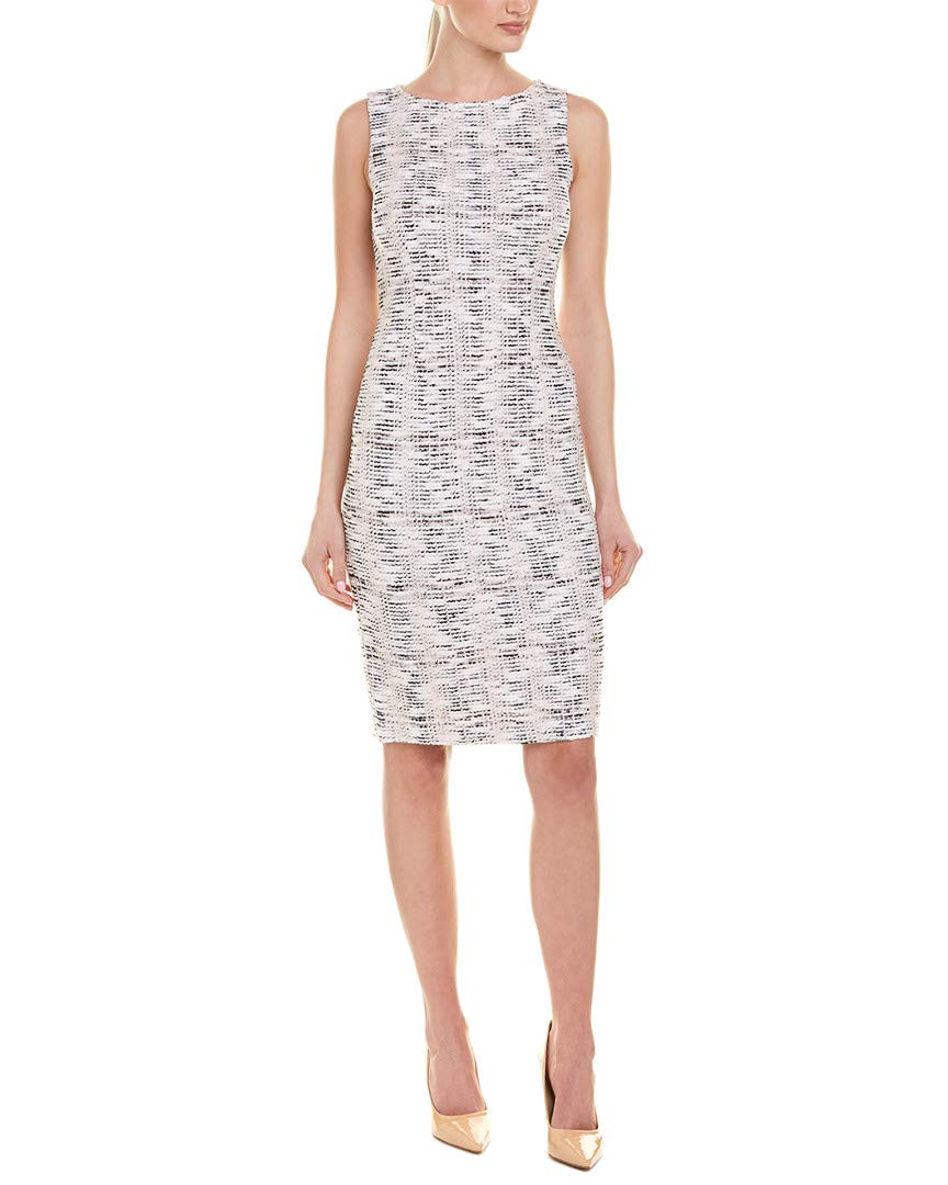 St. John Women's Wool-Blend Shift Dress - Size 2, Soft Pink | Elegant Office Wear & Special Occasion Outfit