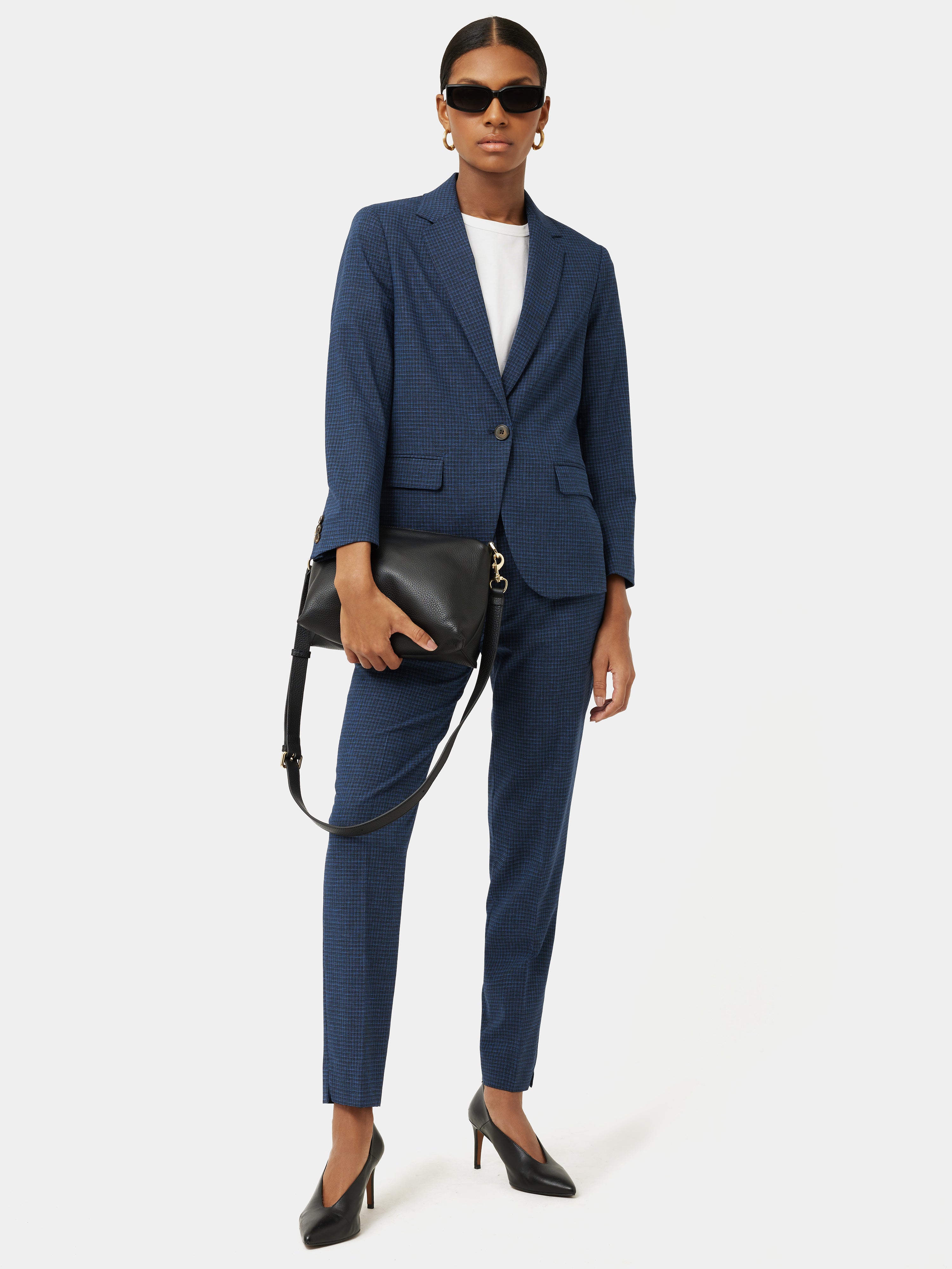 Portofino Brook Check Jacket for Men - Classic Navy Blazer with Stylish Check Pattern | Perfect for Business Casual, Office Wear & Smart Outfits