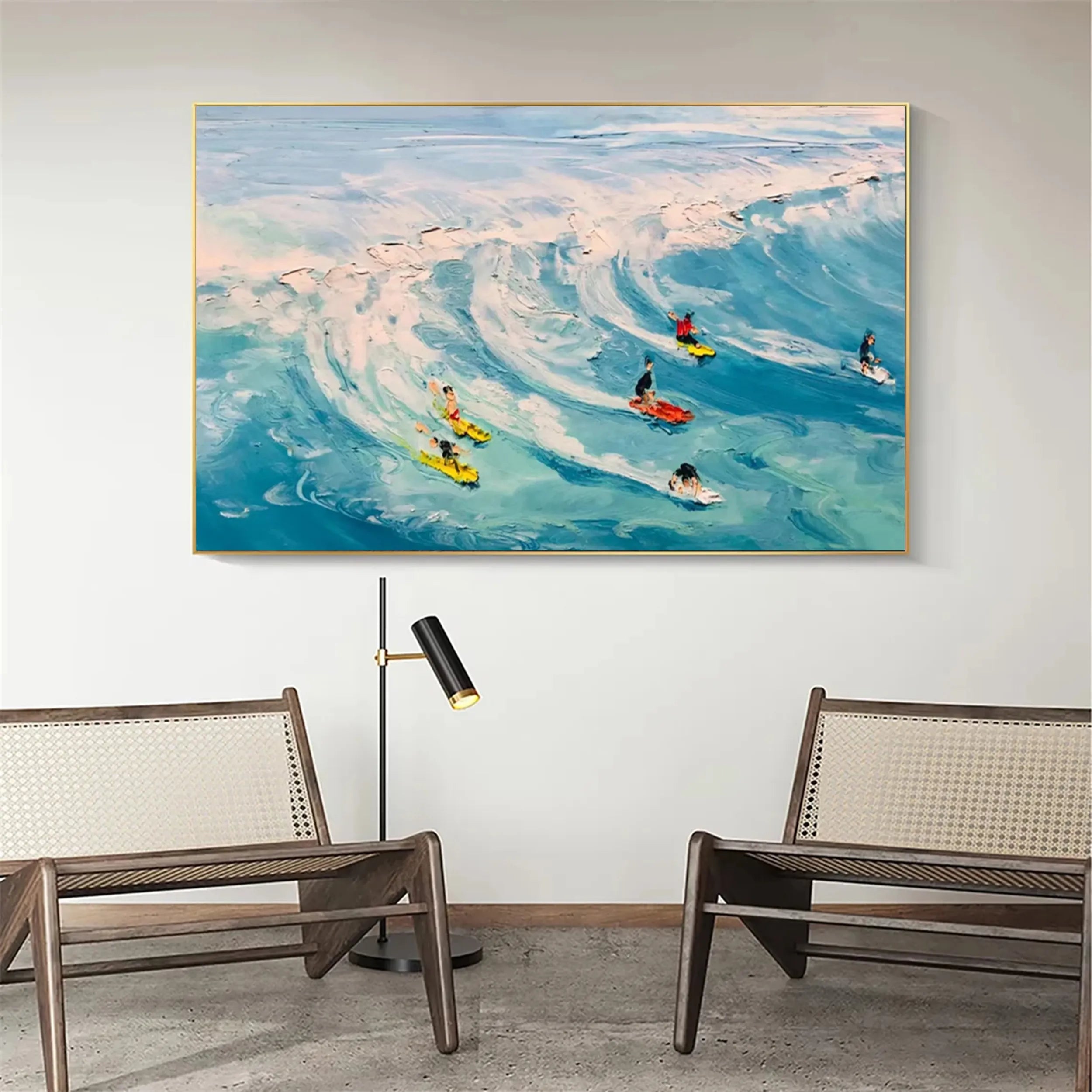 Ocean and Sky Painting #OS133 - Stunning Seascape Wall Art for Home & Office Decor - Perfect for Living Rooms, Bedrooms, and Coastal Themed Spaces