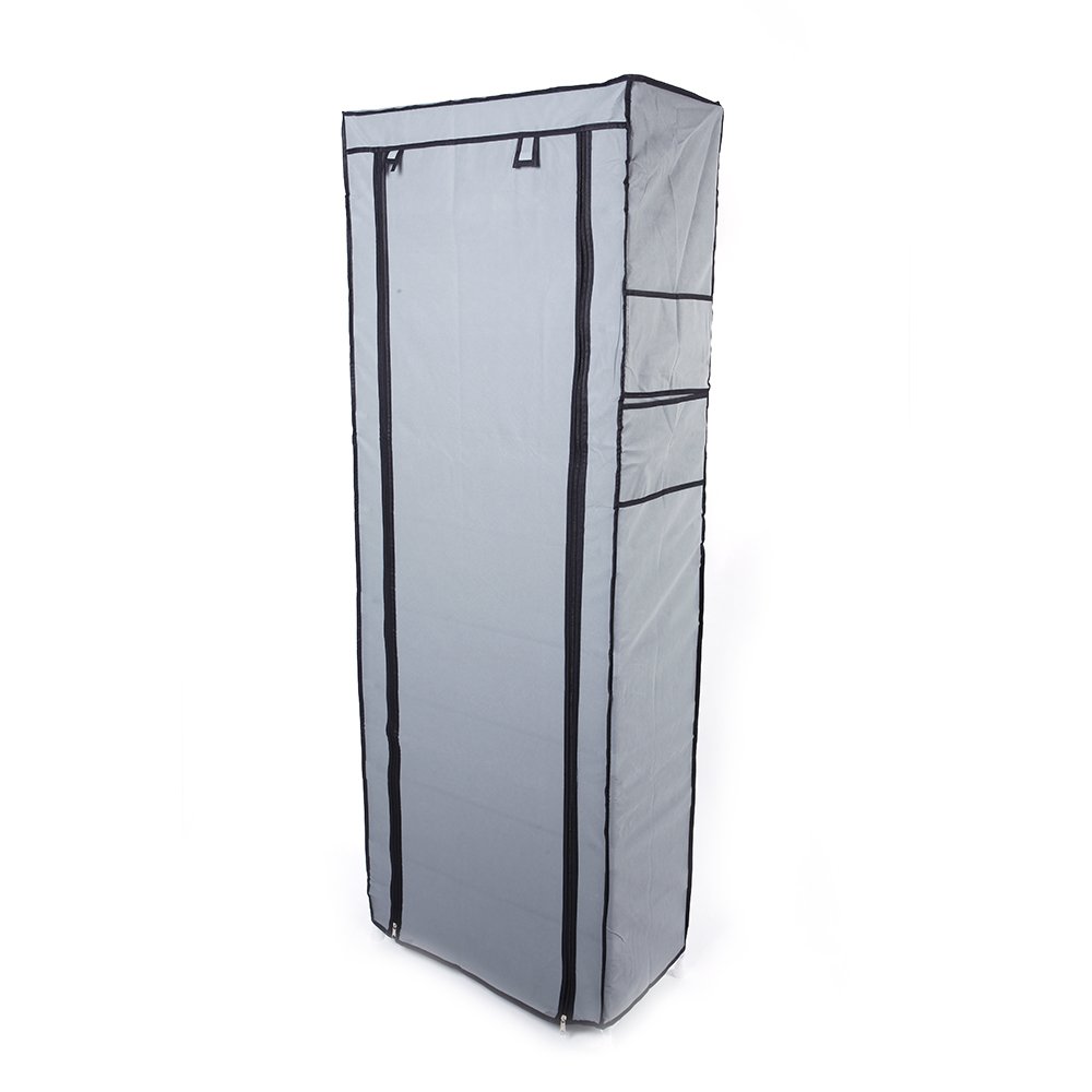 10-Layer Shoe Storage Cabinet with Dustproof Cover - 9 Lattice Non-Woven Fabric Shoe Rack Organizer for Closet (Grey) - Perfect for Entryway, Bedroom & Small Space Organization