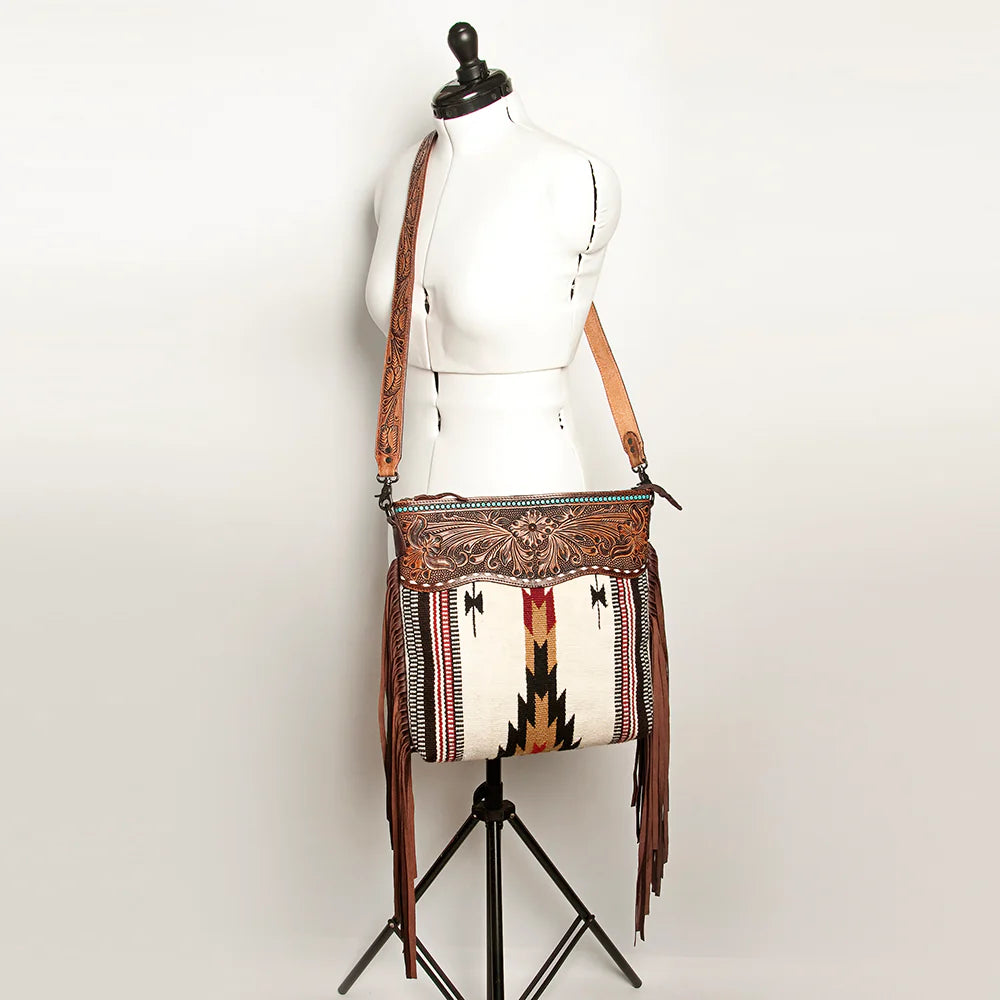 American Darling Blanket Tooled Crossbody Bag - Stylish & Durable Leather Purse for Women - Perfect for Travel, Shopping & Everyday Use