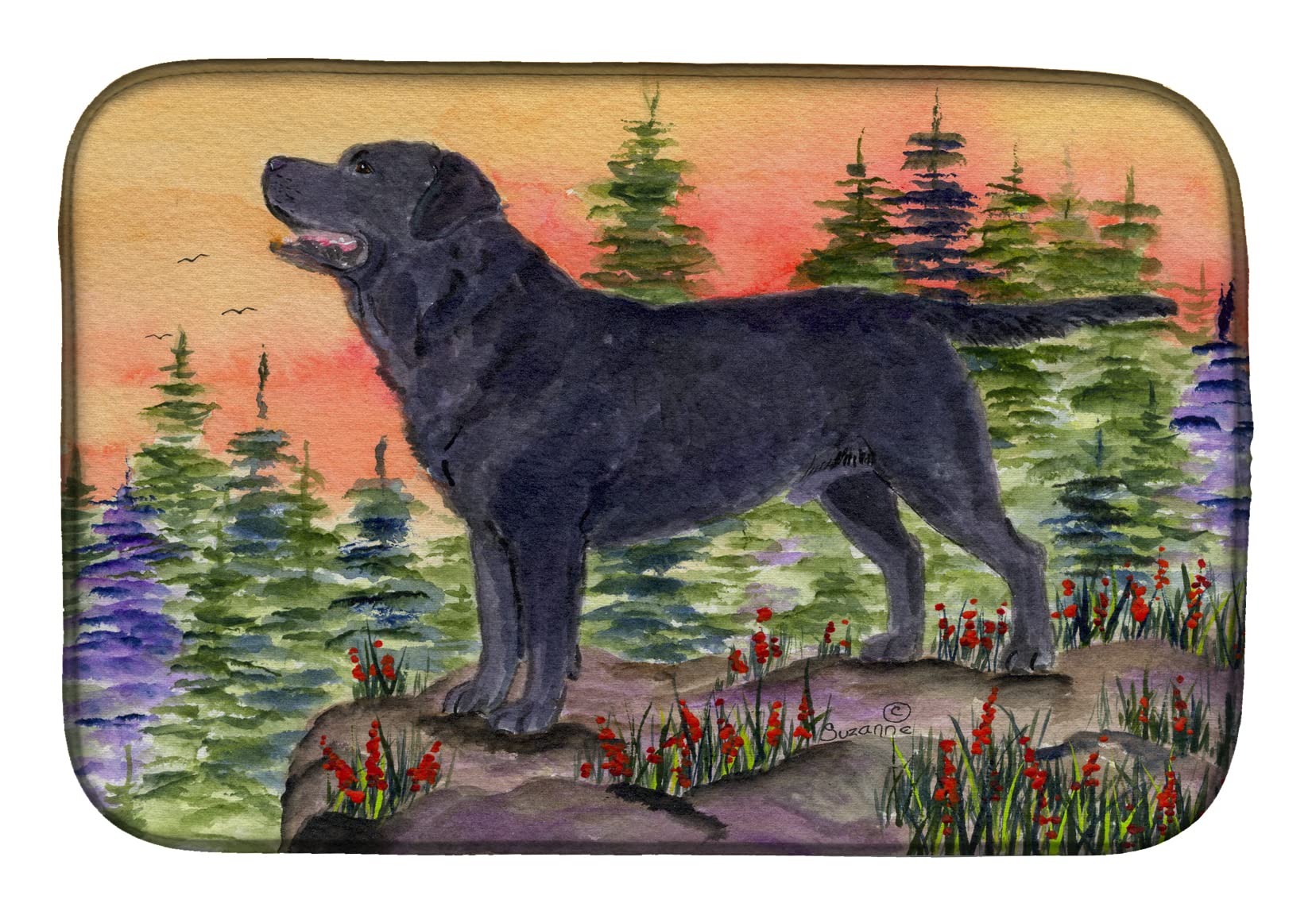 Premium Absorbent Labrador Retriever Dish Drying Mat - 14