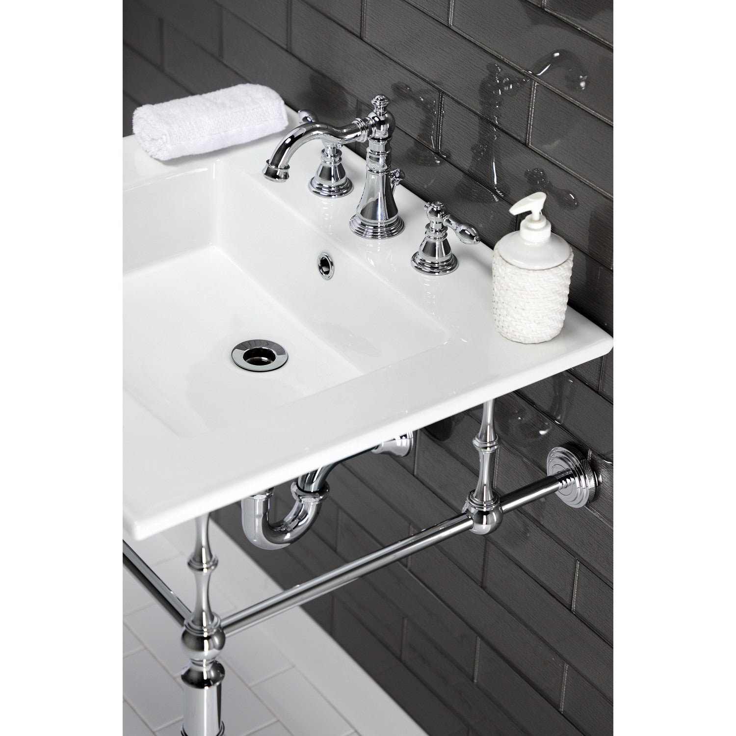Continental 25x22 Inch White Ceramic Bathroom Vanity Top with 3-Hole Integrated Basin - Perfect for Modern Bathroom Renovations & Powder Room Upgrades