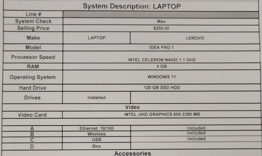 Lenovo IdeaPad 1 Laptop - 14