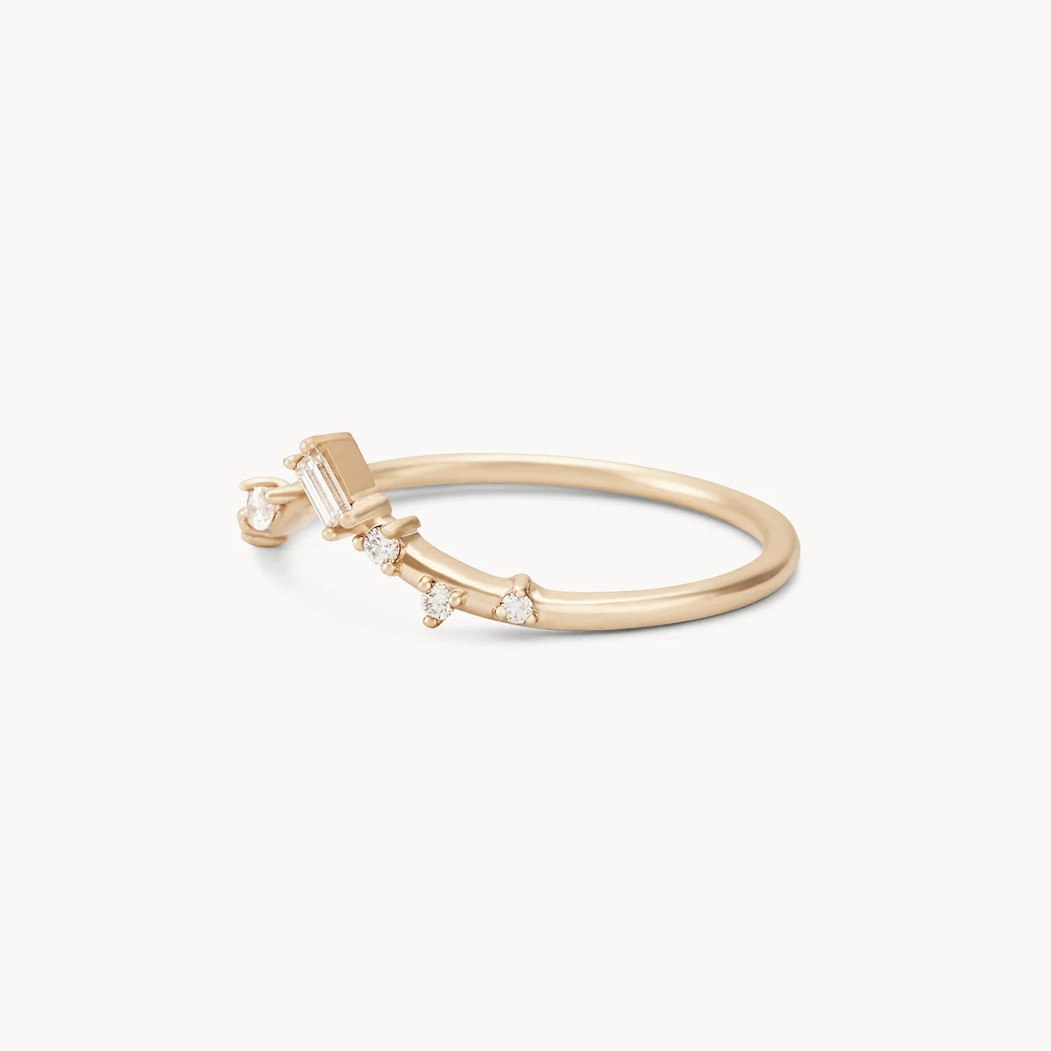 14K Yellow Gold Union of Bliss Ring with White Diamonds - Elegant Wedding Band, Anniversary Gift for Her, Perfect for Engagements & Special Occasions