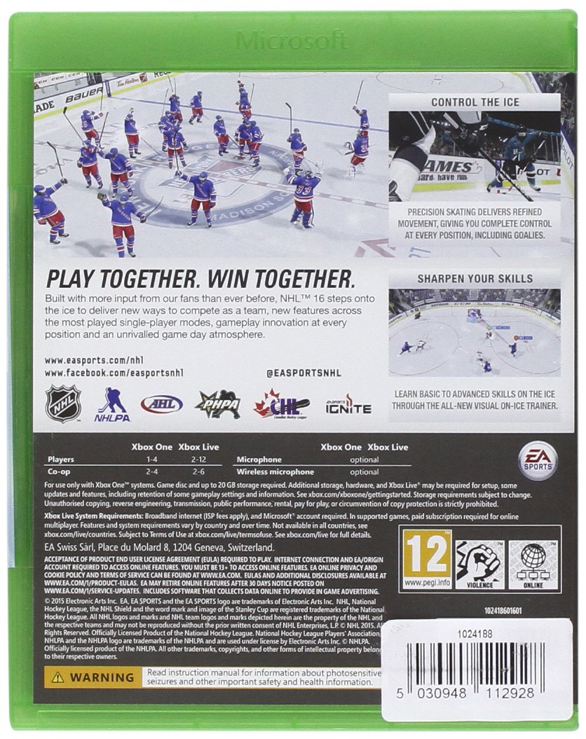 NHL 16 Xbox One Hockey Video Game by Electronic Arts - Realistic Hockey Simulation for Xbox One Gaming Enthusiasts