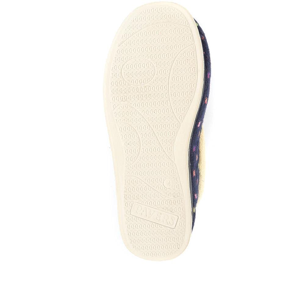 Women's Wide Fit Polka Dot Memory Foam Slippers - Anti-Odor Fluffy Lining Slip-On House Shoes for Indoor Comfort & Relaxation at Home