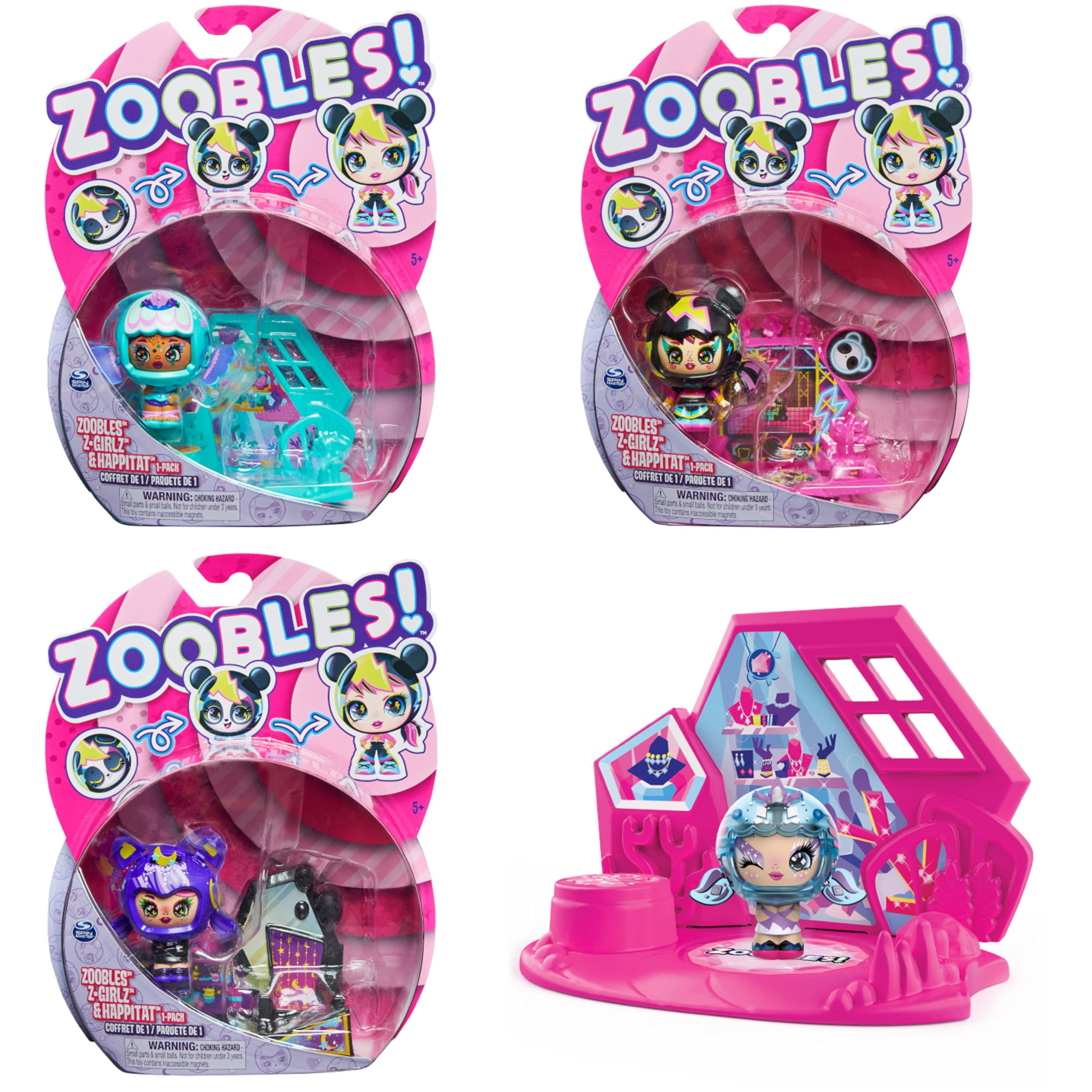 Spin Master Zoobles! Z-Girlz & Happitat - Luvlee Figure (1-Pack) | Collectible Mini Pet Toy for Kids | Perfect for Playtime, Birthday Gifts & Collectors (20134938, 6061365)