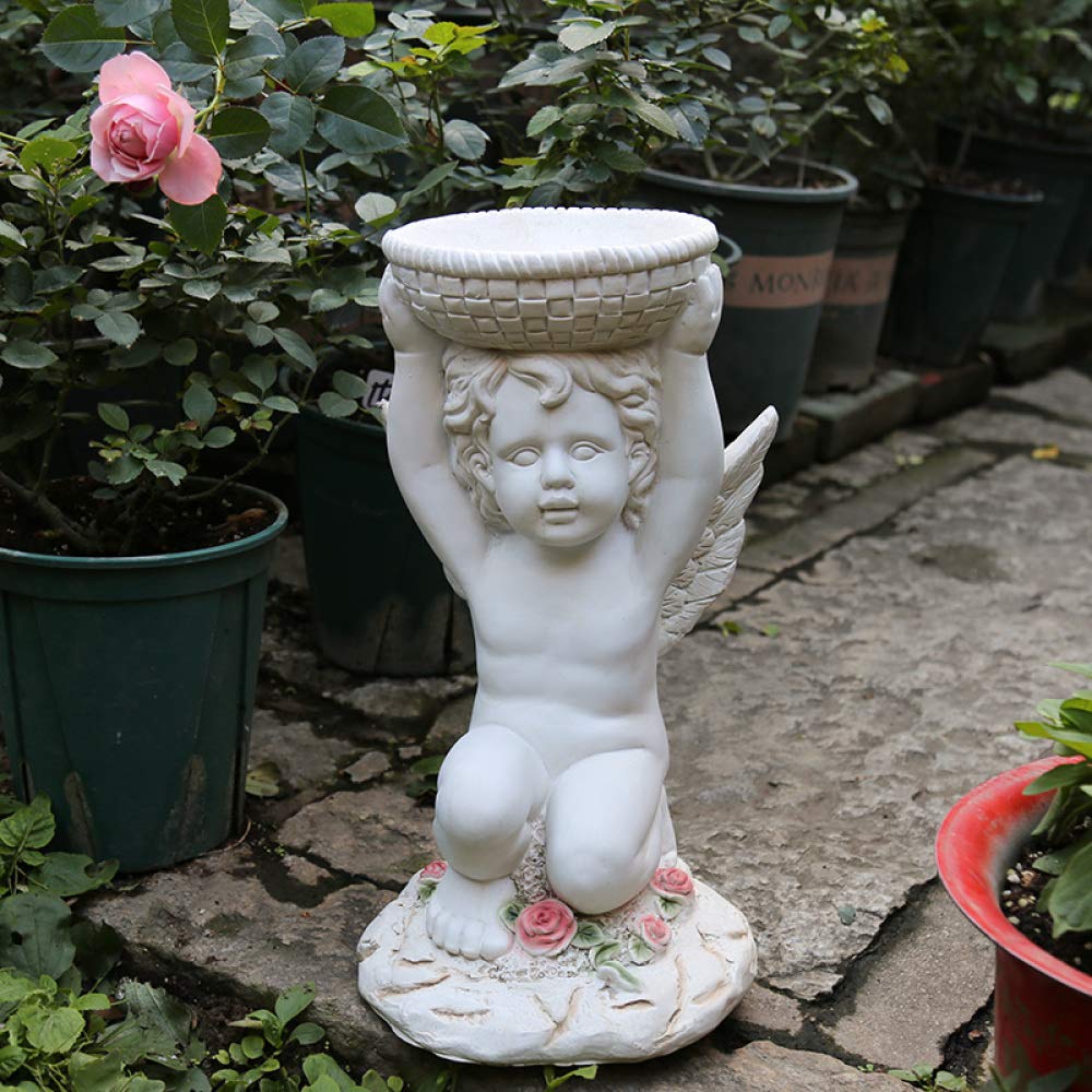 Praying Angel Figurine - 10 Inch Garden Statue for Outdoor Decor, Religious Sculpture for Courtyard, Patio & Votive Display - Perfect for Christian Home, Church & Meditation Garden Decorations