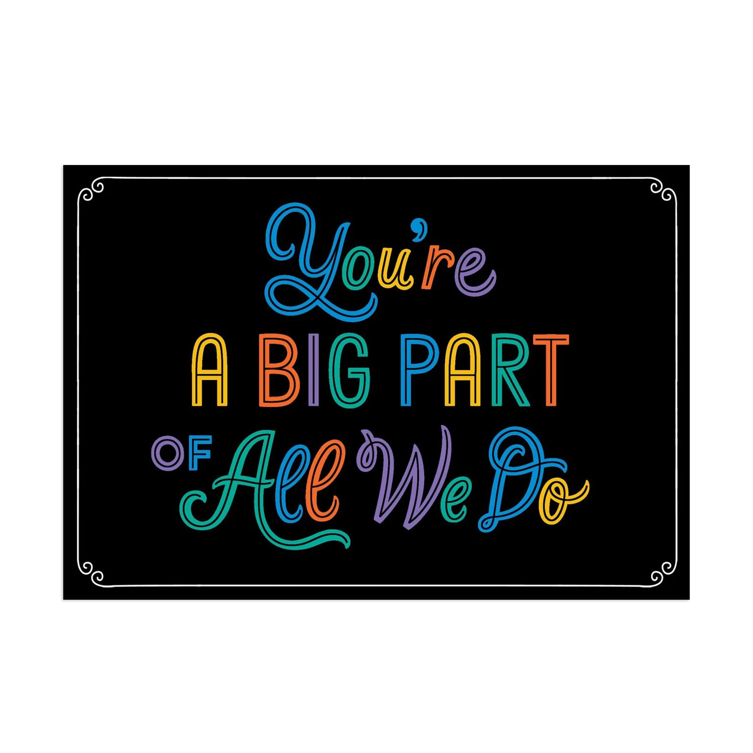 Hallmark Business Bulk 100 Pack Thank You Cards for Employees (You're a Big Part) - 5 x 7 Inch Blank Inside Greeting Cards with Envelopes - Perfect for Employee Appreciation, Corporate Gifts & Office Recognition