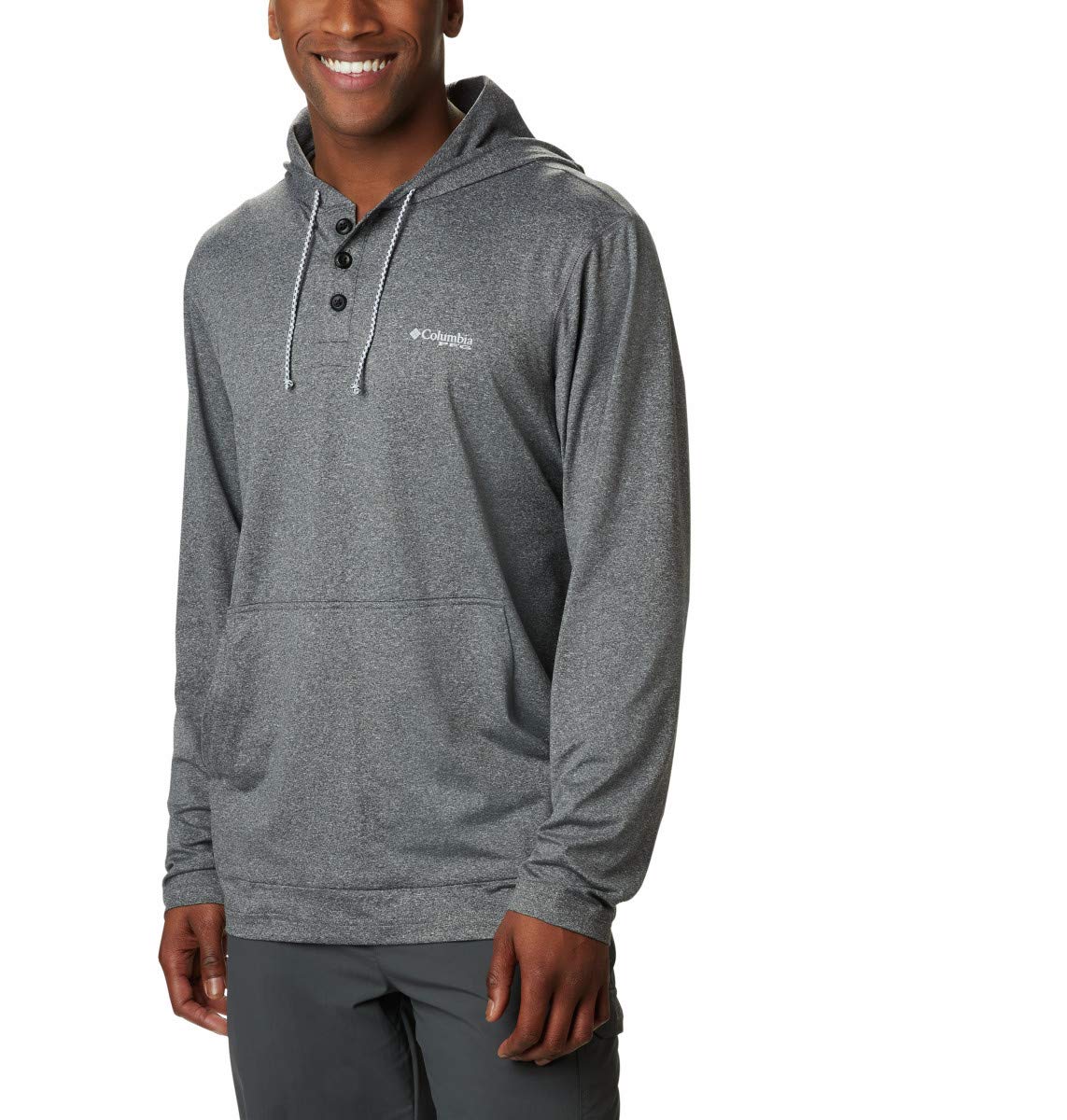 Columbia Men's Slack Tide Henley Hoodie - Lightweight Pullover Sweatshirt with Hood for Outdoor Activities, Hiking & Casual Wear