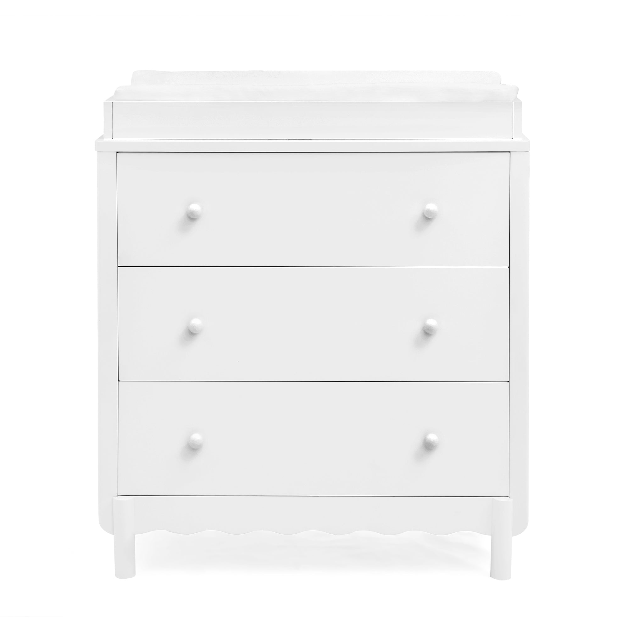 William 3-Drawer Baby Dresser with Changing Table Top & Safety Interlocking Drawers - Perfect Nursery Furniture for Diaper Changes & Infant Clothing Storage