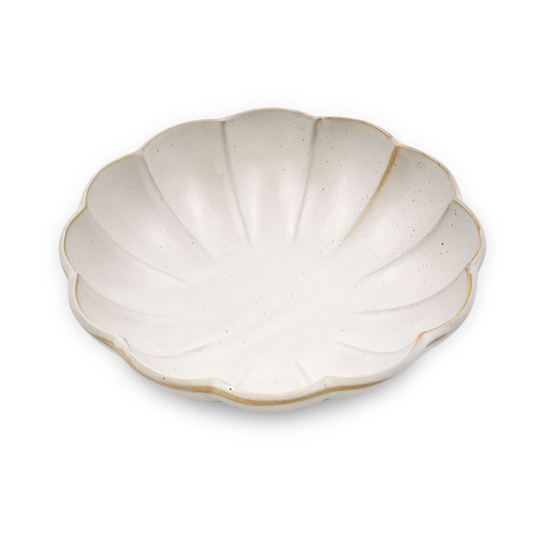 Kikka Daisy Kobiki Matte Ivory Salad Bowl - 18 oz Ceramic Serving Bowl, 7.05