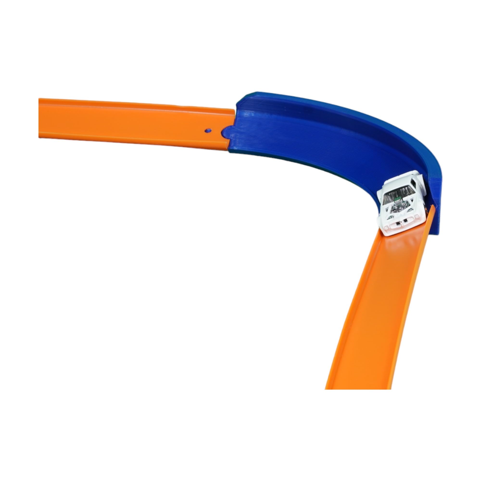 Hot Wheels 90 Degree Banked Curve Track - Blue - Compatible with All Hot Wheels Cars - Perfect for Racing Tracks and Stunt Loops