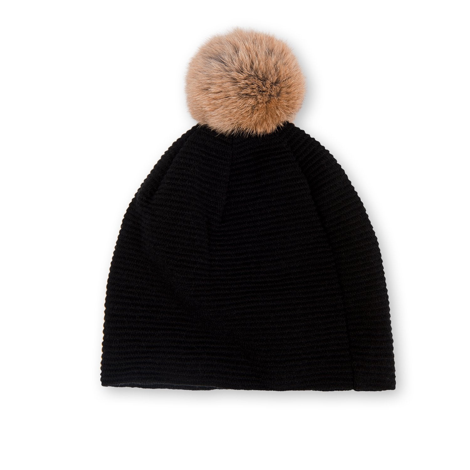 Loren Beanie Hat for Men & Women - Soft & Warm Winter Knit Beanie (Black/Natural) - Perfect for Outdoor Activities, Skiing, Hiking & Casual Wear