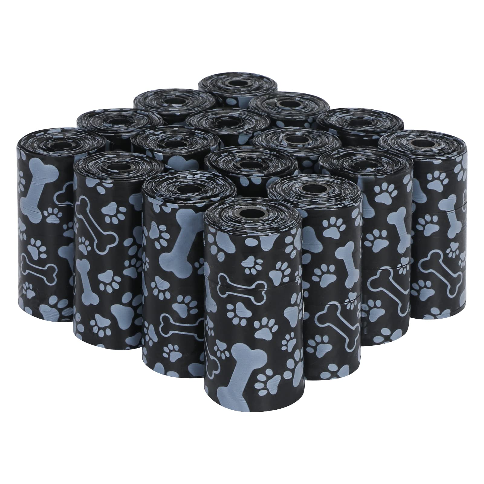 Eco-Friendly Extra Thick Leak-Proof Dog Waste Bags - 16 Rolls (240 Bags) with Cute Patterns | Biodegradable Poop Bags for Dogs | Perfect for Park Walks, Hiking & Daily Cleanup