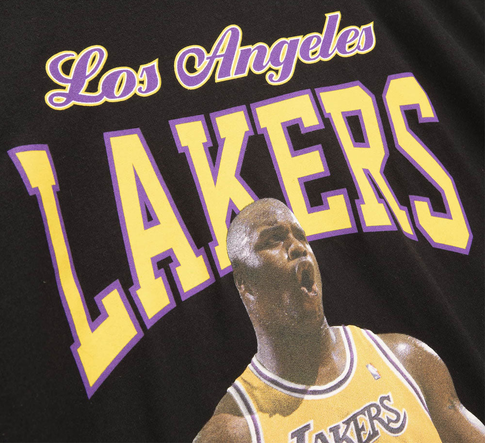 Shaquille O'Neal Los Angeles Lakers Courtside Tee - Vintage NBA Basketball Fan Jersey for Men - Perfect for Game Day & Streetwear Fashion