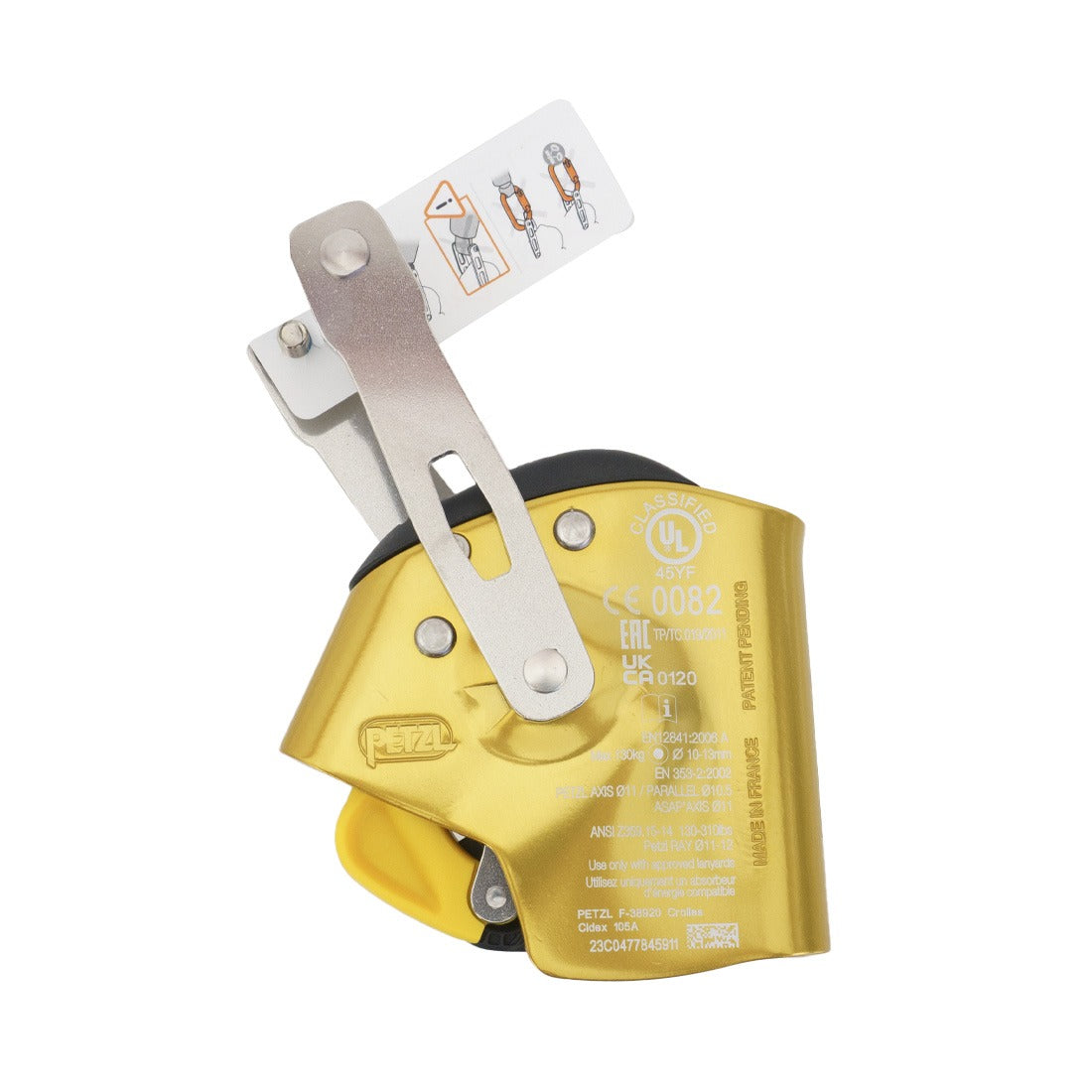 Petzl ASAP LOCK Rope Grab - Fall Protection Safety Device for Climbing, Work at Height & Rescue | OSHA Compliant Equipment for Professional Use