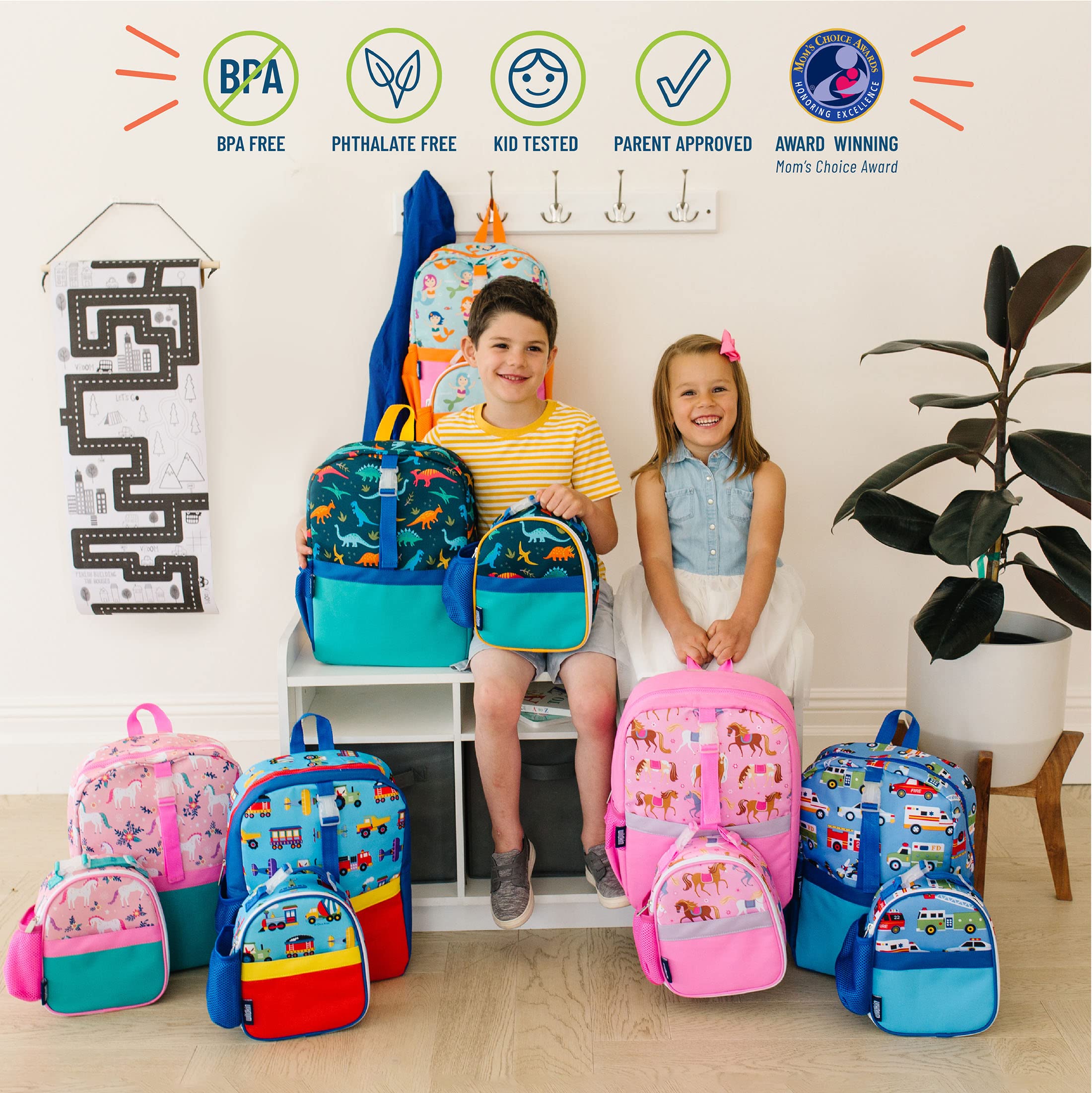 Wildkin Insulated Clip-in Kids Lunch Box - Leak Proof & Durable for School, Travel & Picnics - Mermaid Design for Girls - Perfect for Snacks, Sandwiches & Drinks