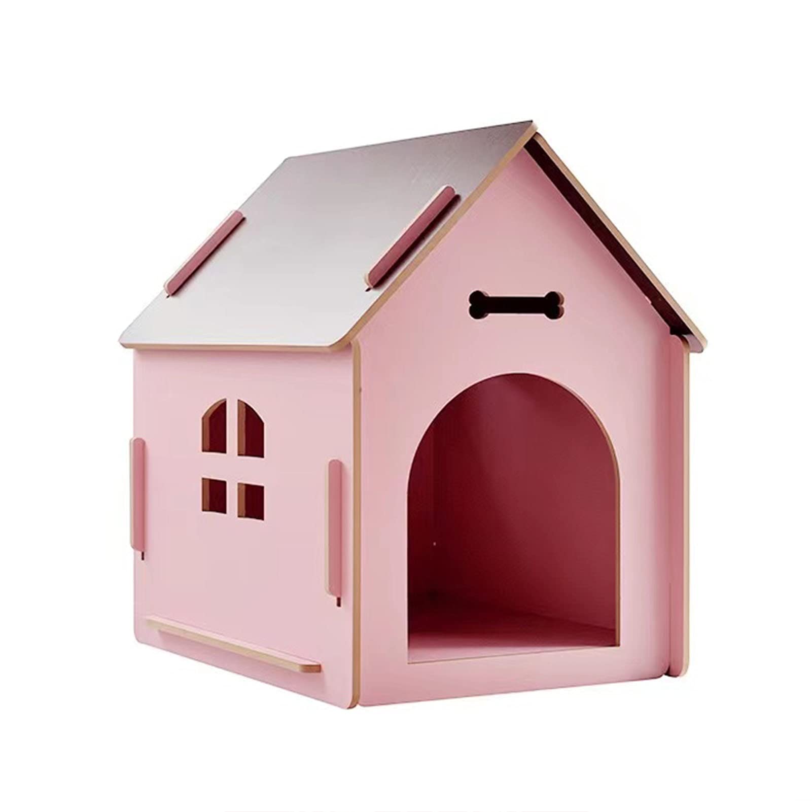 Waterproof & Ventilated Dog House with Window - Indoor & Outdoor Pet Kennel for Small, Medium & Large Dogs - Perfect for Backyard, Patio, Camping & Home Use