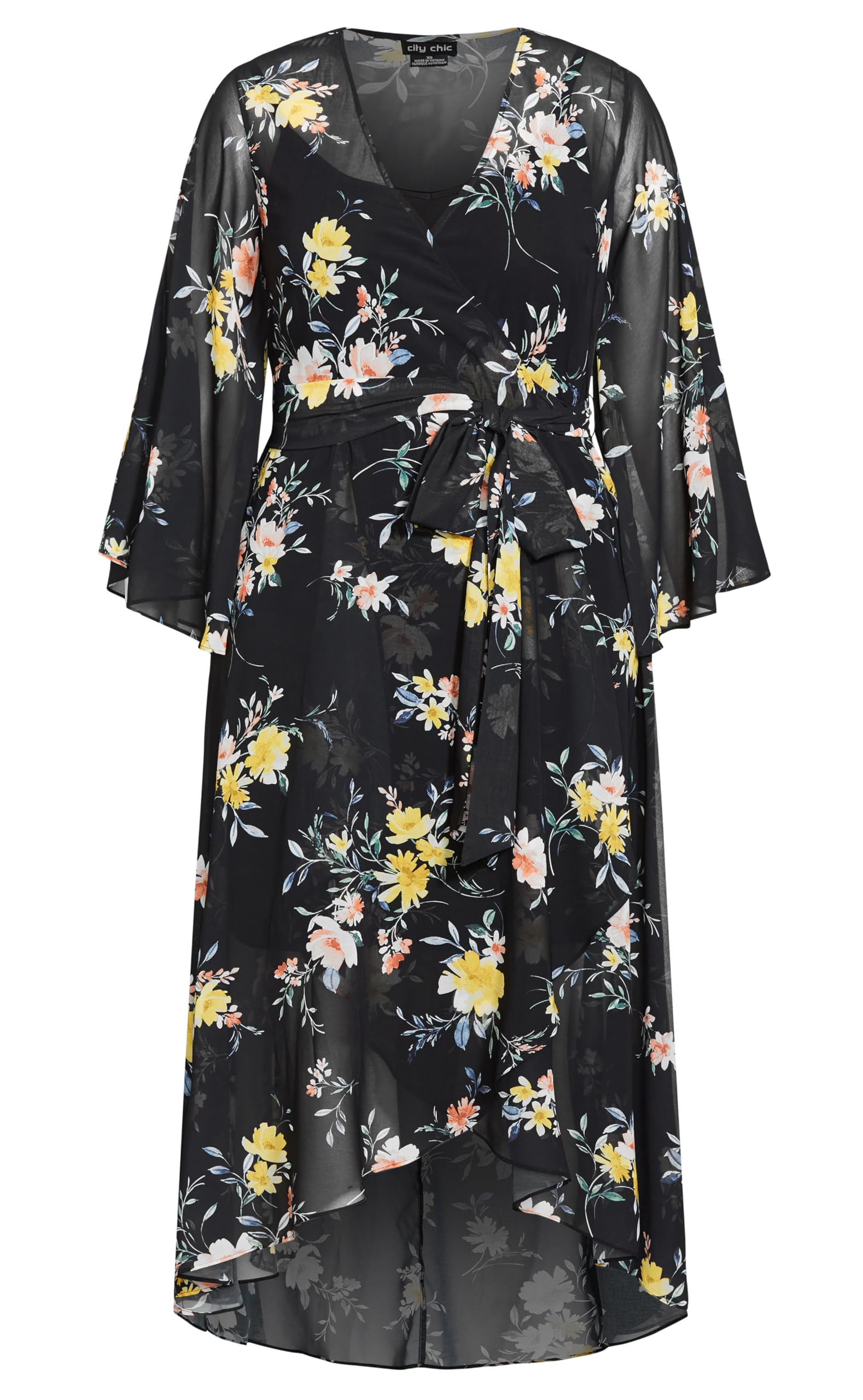 Women's Maxi Dress - Fleetwood Print Floral Summer Long Dress for Beach, Vacation & Casual Wear