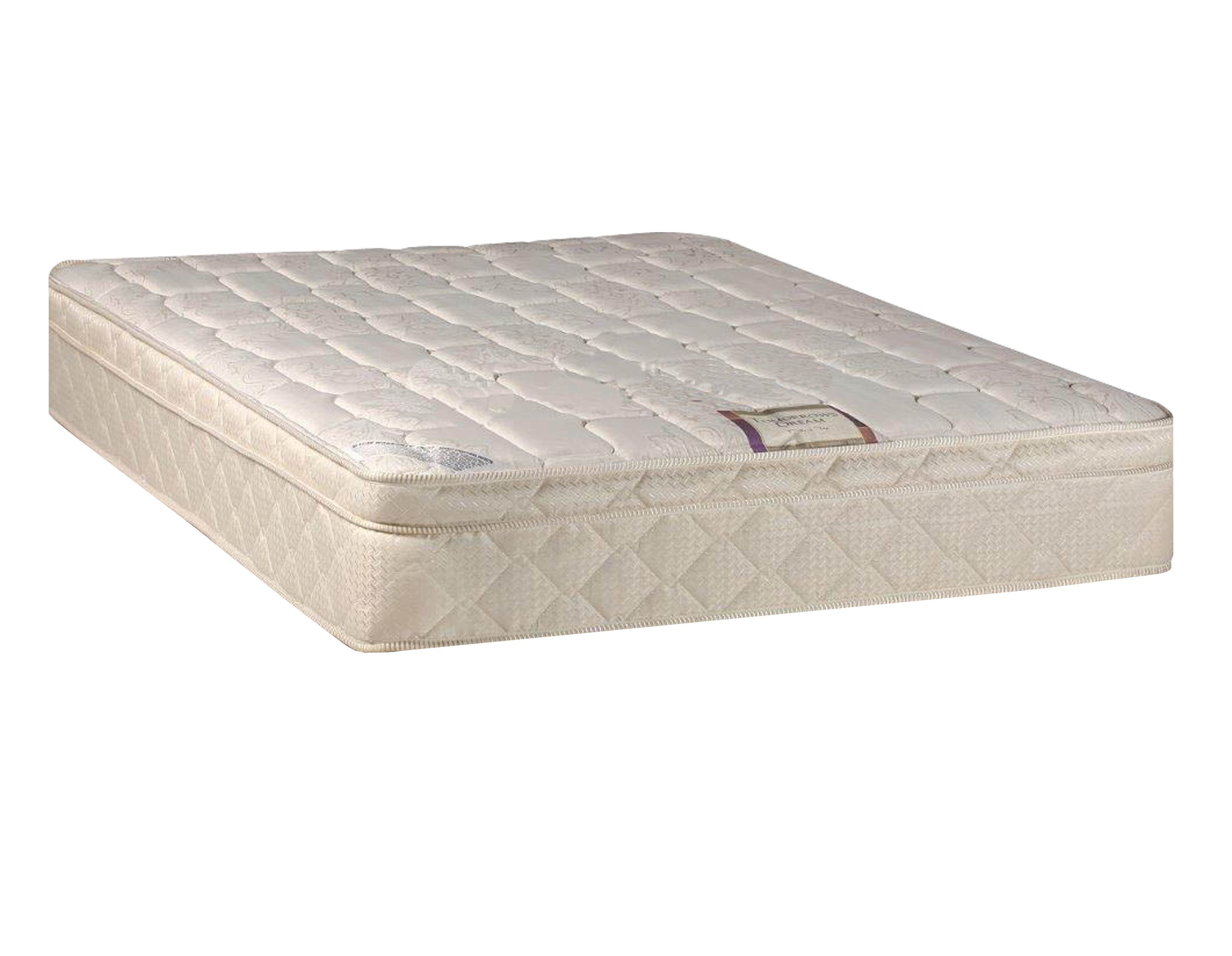 Medium Plush Eurotop Pillowtop Innerspring Mattress with 4-Inch Low Profile Wood Foundation Set - Twin XL Size, Fully Assembled | Perfect for Guest Rooms, Dorms & Small Bedrooms