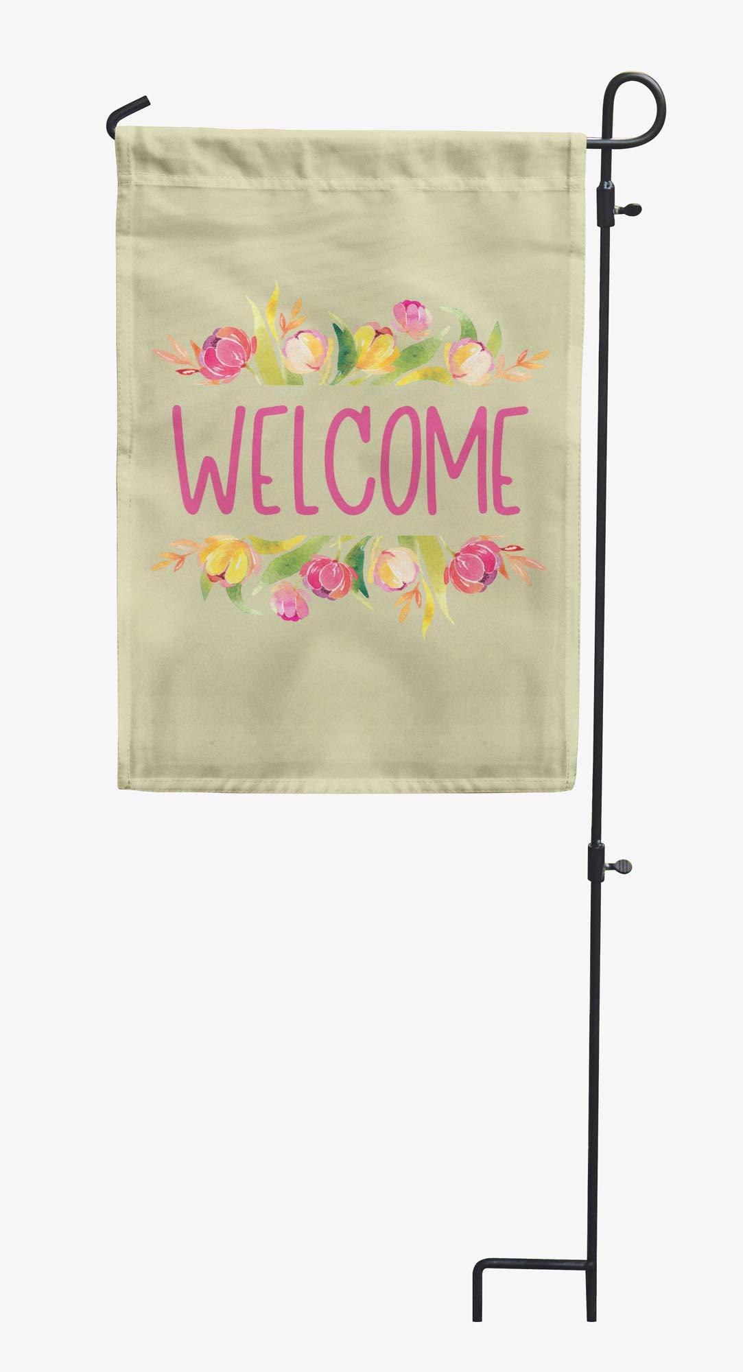 Double Sided Welcome Garden Flag - Tan Summer Camping Decor for Outdoor Enthusiasts | Perfect for Camping Trips, Backyard BBQs & Patio Decorations