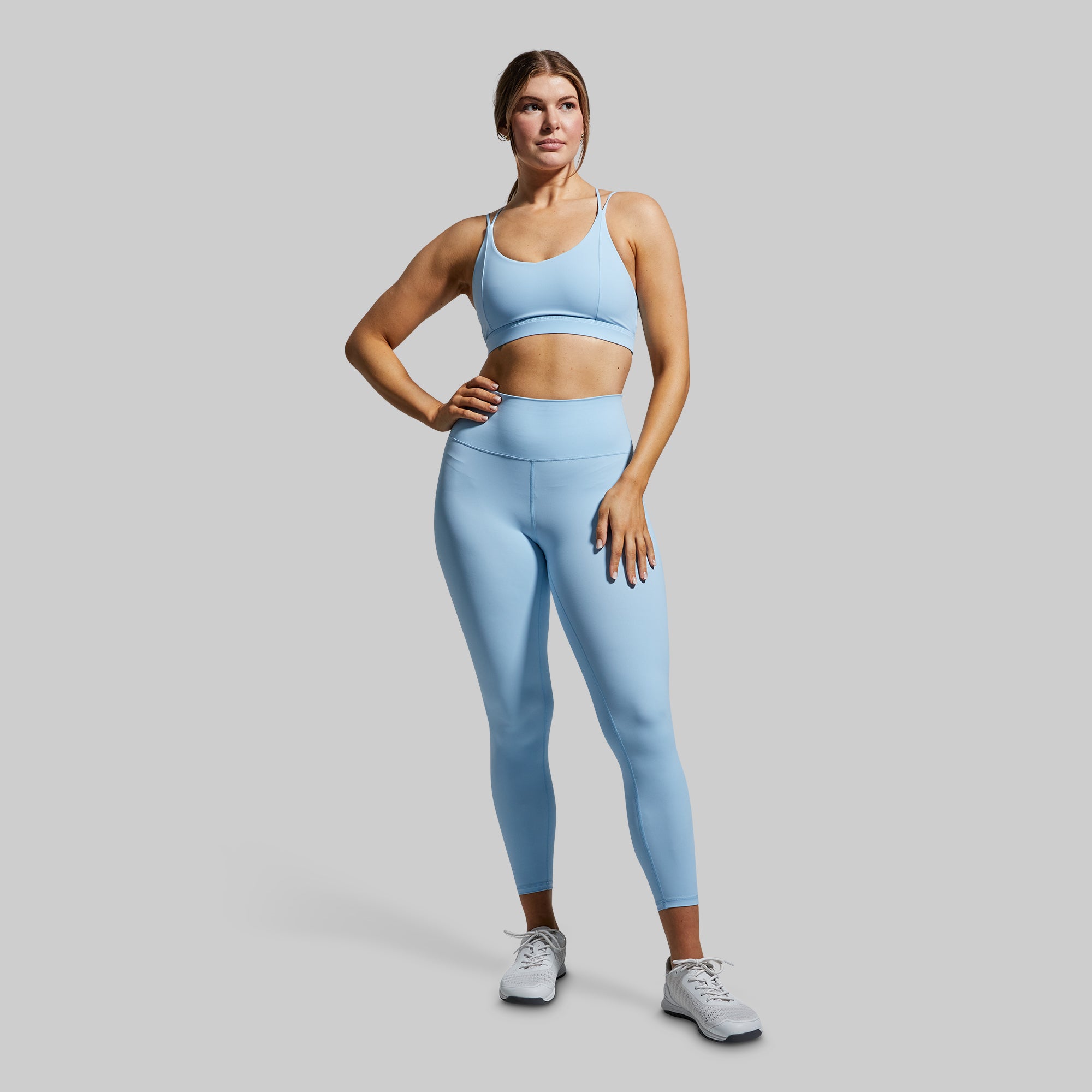 Premium High-Waist Synergy Leggings for Women - Dream Blue Color - Yoga, Running, Gym & Everyday Wear