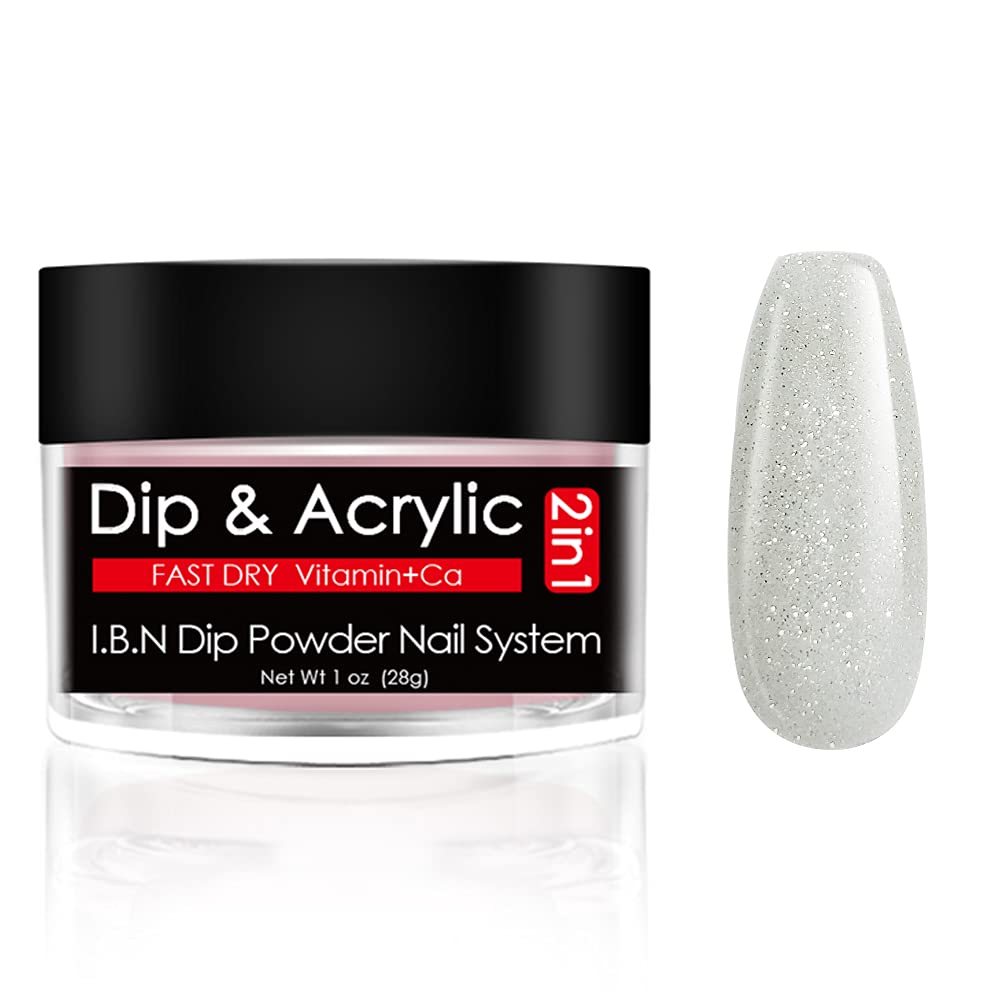 Premium Silver Glitter Dip Powder with Vitamin E & Calcium - Salon-Grade DIY Nail Art Kit for French Manicure at Home | Odorless, Long-Lasting, No UV Lamp Needed | Perfect for Parties, Weddings & Special Occasions