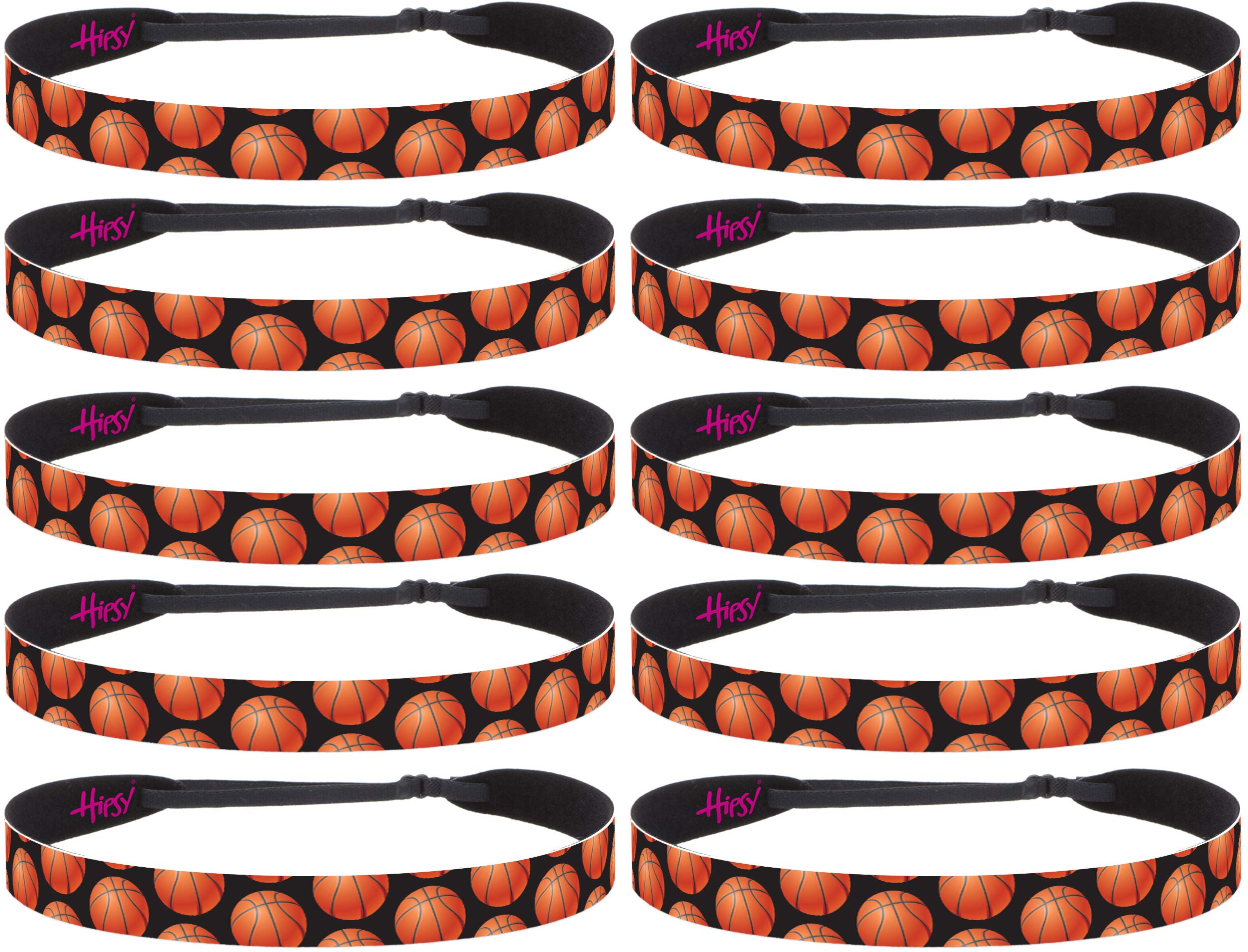 Hipsy Adjustable No Slip Basketball Headbands for Women, Girls & Teens - Perfect for Sports, Workouts & Outdoor Activities