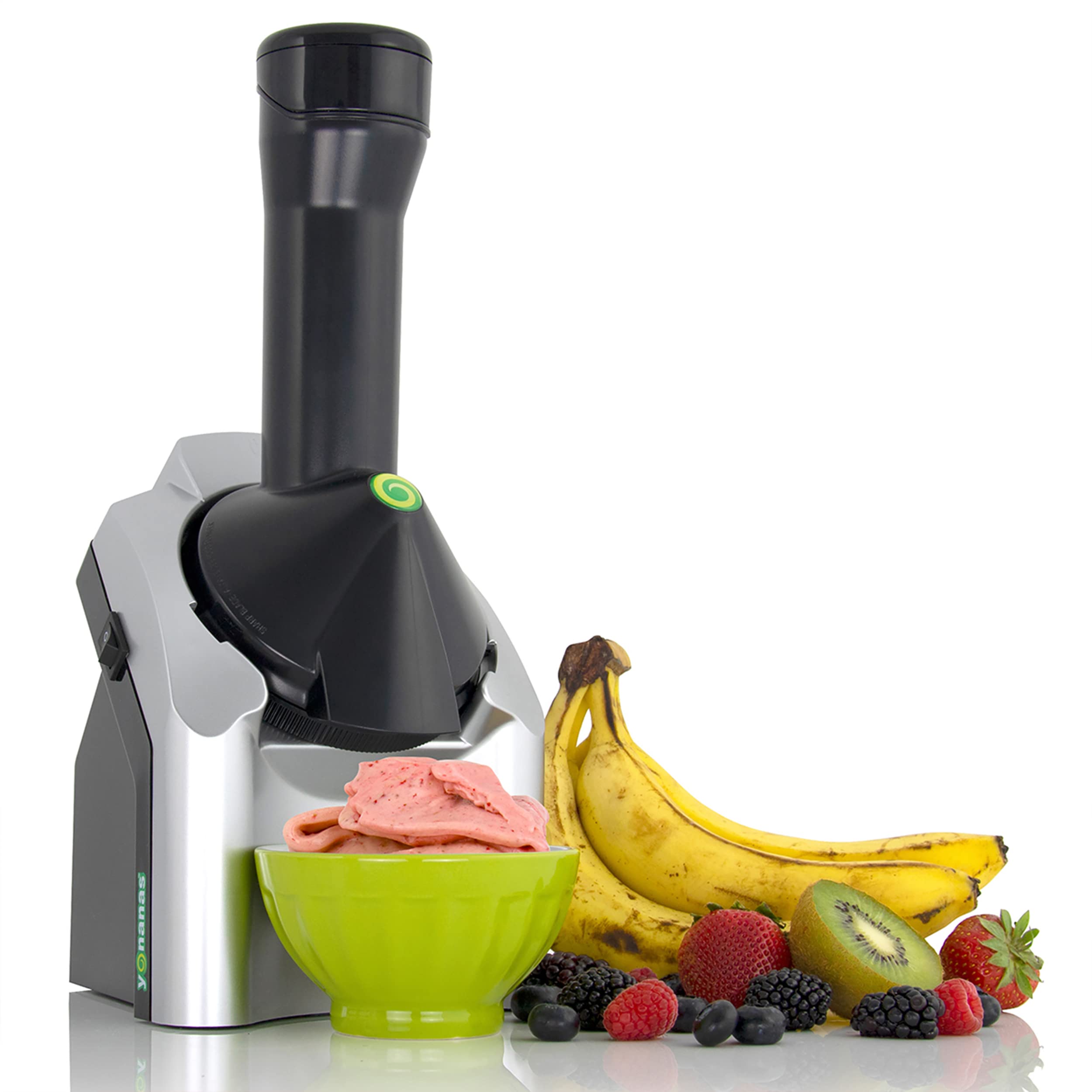 Yonanas 902 Classic Vegan Frozen Fruit Soft Serve Maker - Dairy-Free Ice Cream Machine with 36 Recipes, 200W, Silver - Perfect for Healthy Desserts, Vegan Treats & Homemade Sorbet