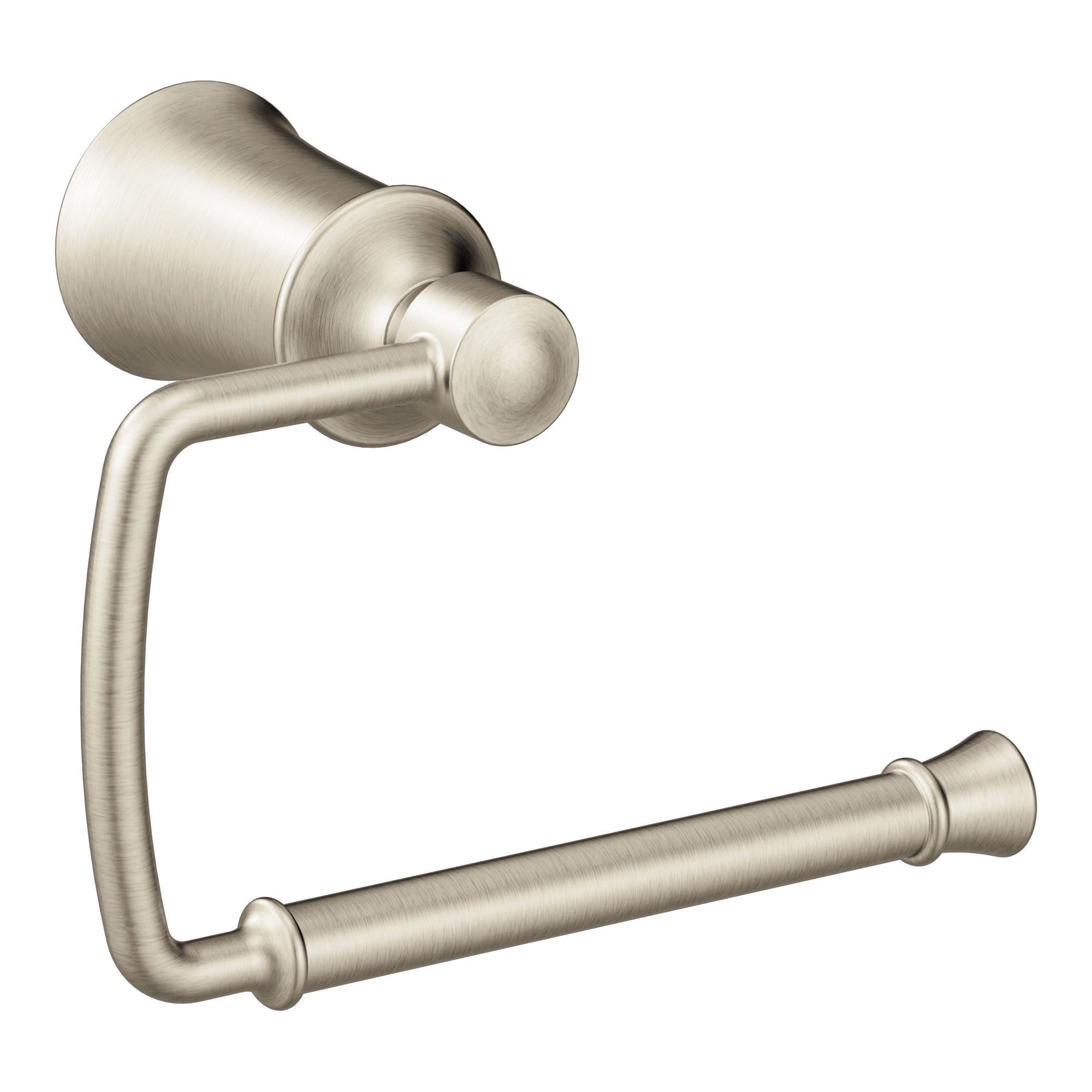 Dartmoor Modern Toilet Paper Holder - Brushed Nickel Bathroom Tissue Roll Stand - Space Saving Design for Small Bathrooms, RVs & Powder Rooms