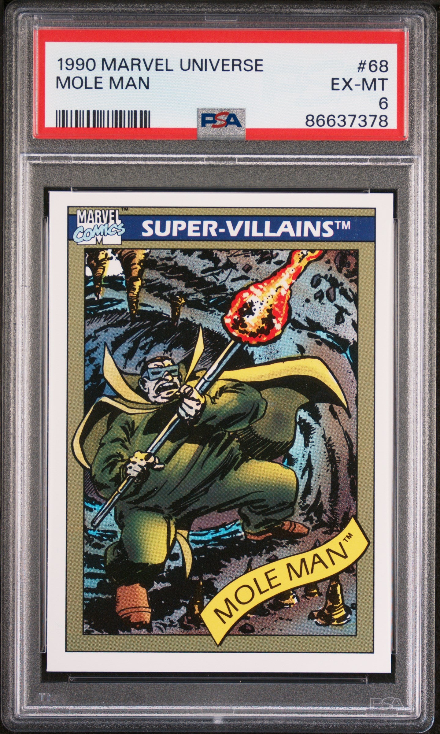 1990 MARVEL UNIVERSE MOLE MAN #68 PSA 6 Graded Comic - Rare Vintage Collectible for Superhero Fans & Investors | Perfect for Display, Gifts, and Comic Book Collections