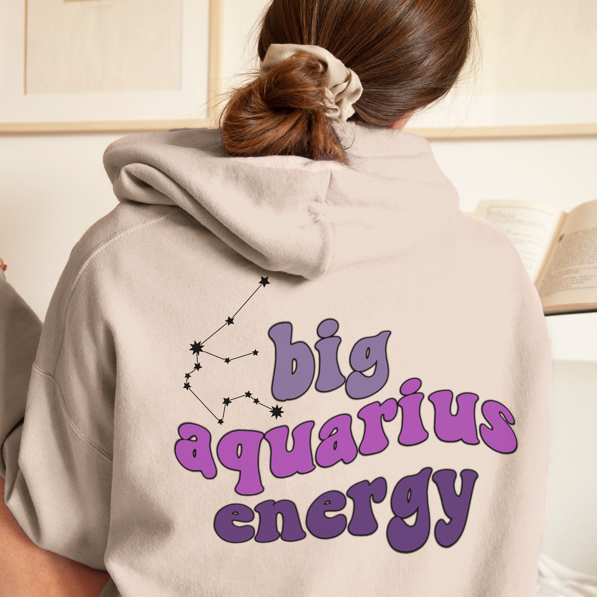 Big Aquarius Energy Hoodie | Zodiac Sweatshirt for Astrology Lovers | Christmas Gift for Aquarius | Cozy Winter Wear for Horoscope Enthusiasts