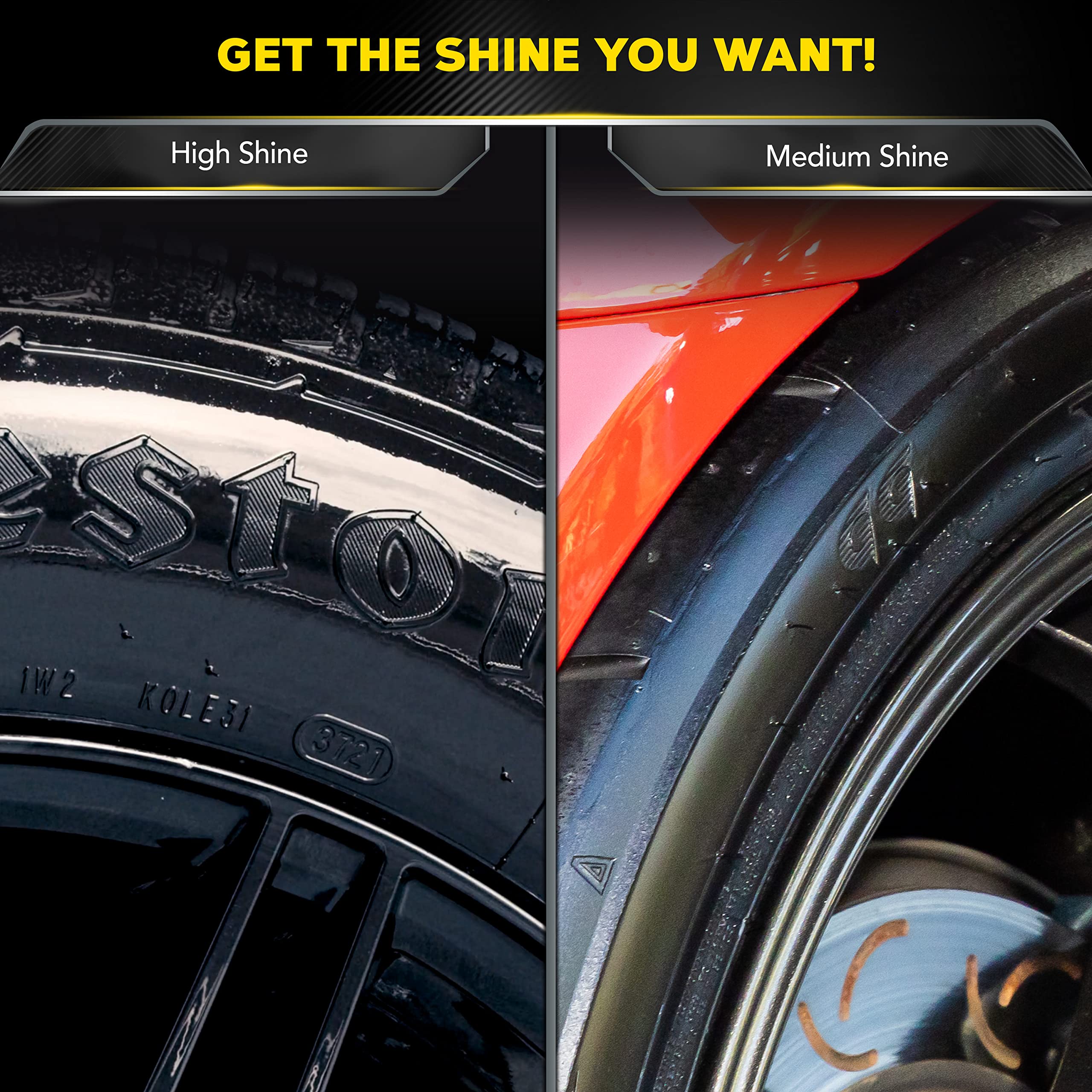 Meguiar's Hybrid Ceramic Tire Shine Spray - 16 Oz | Long-Lasting, Durable & Water-Resistant Tire Shine with Advanced Ceramic Technology | Perfect for Car Detailing, Showroom Shine & Vehicle Protection
