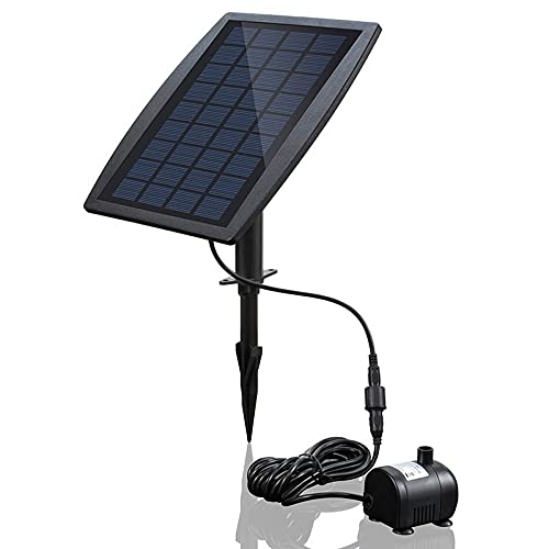 Solar Powered Water Pump for Garden Fountains, Ponds & Landscape Pools - Durable Circulating Pump with Plug-in Option - Perfect for Outdoor Decor, Backyard Water Features & Eco-Friendly Irrigation