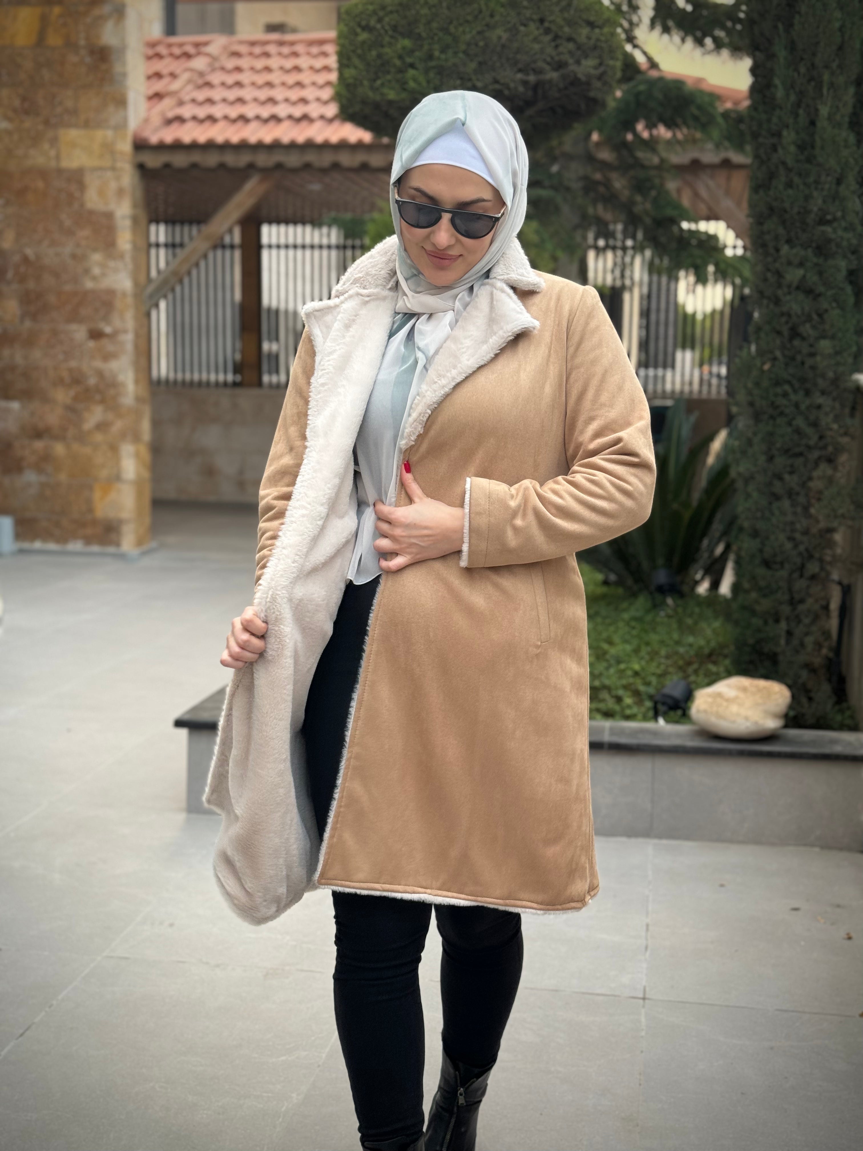 Double Face Fur Jacket for Women - Soft & Warm Reversible Winter Coat - Perfect for Outdoor Activities & Casual Wear