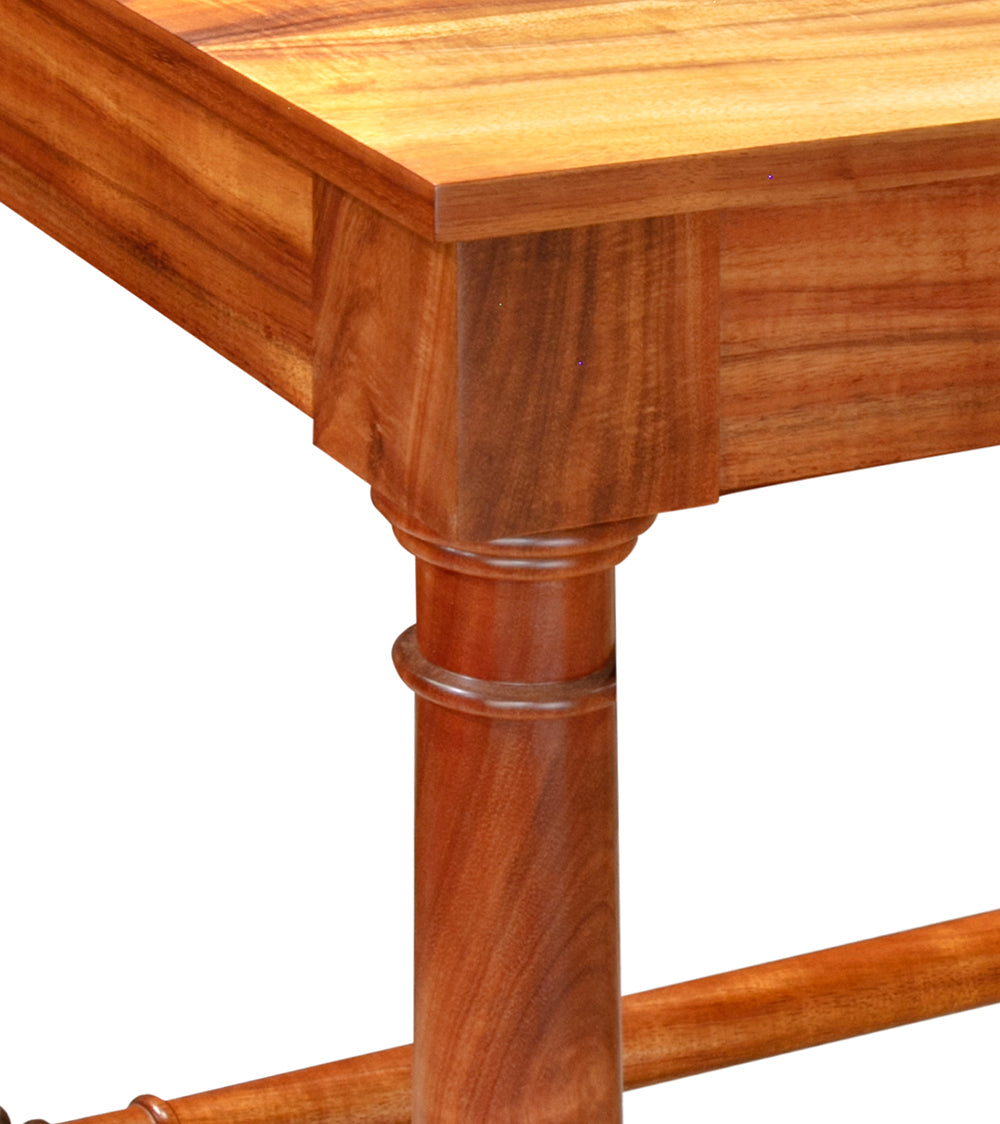 Queen Emma Desk with Drawer - Modern Writing Desk for Home Office, Study & Workspace - Solid Wood Computer Desk with Storage Drawer & Shelf