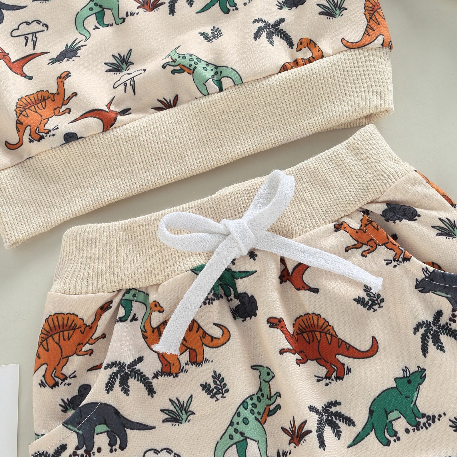 Dinosaur Themed Boys Outfit Set - Cute Dinosaur Print T-Shirt & Shorts for Toddler & Kids - Perfect for Playdates, Birthday Parties & Everyday Wear