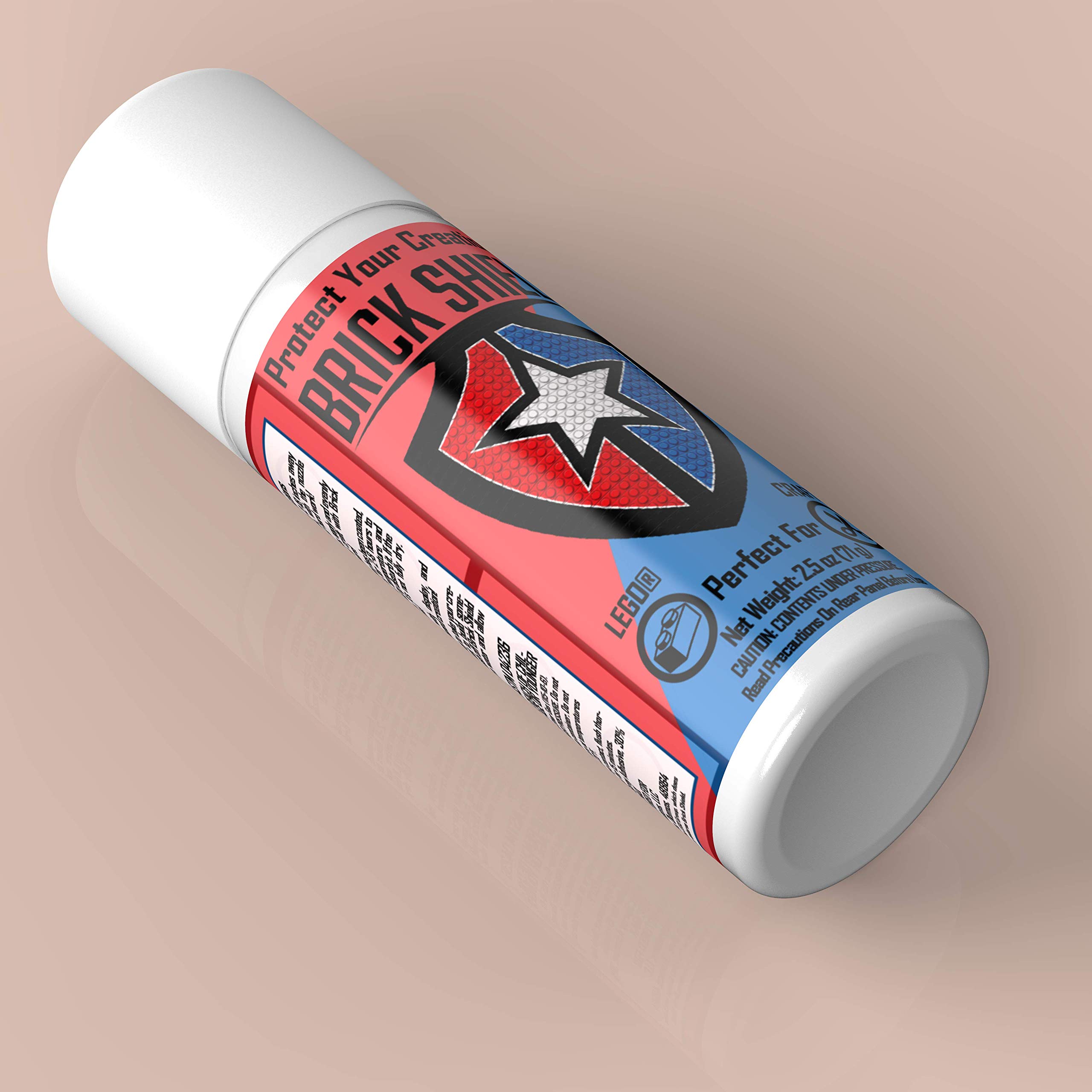 BrickShield Temporary Plastic Adhesive Spray Glue - Non-Toxic Multipurpose Spray Adhesive for Bricks, Blocks, LEGO & Crafts - Made in USA (2.5 oz) - Perfect for DIY Projects, Model Building & Home Repairs