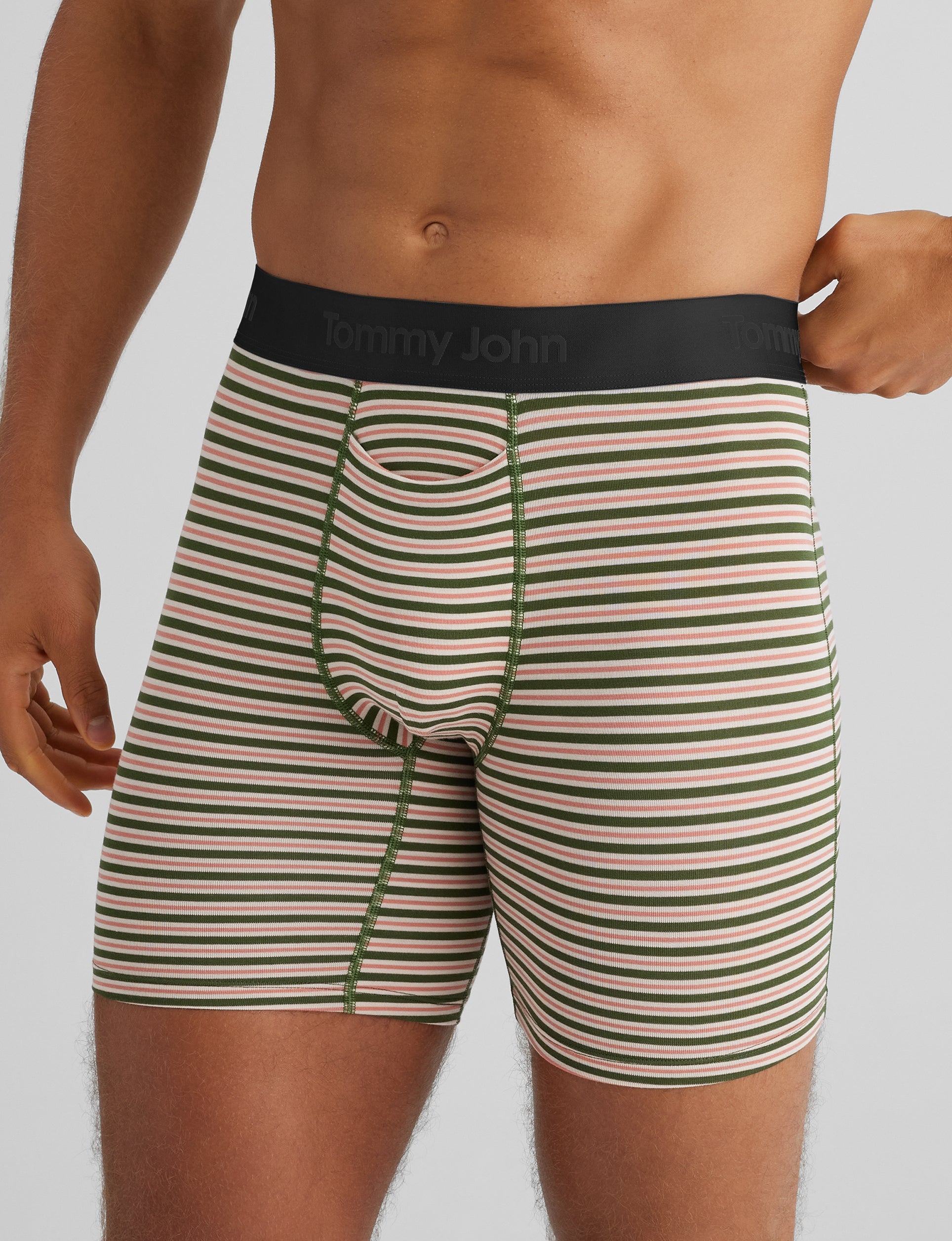 Second Skin Mid Length Boxer Briefs - 6 Pack Ultra Soft Breathable Men's Underwear for All-Day Comfort - Perfect for Workouts, Travel & Everyday Wear