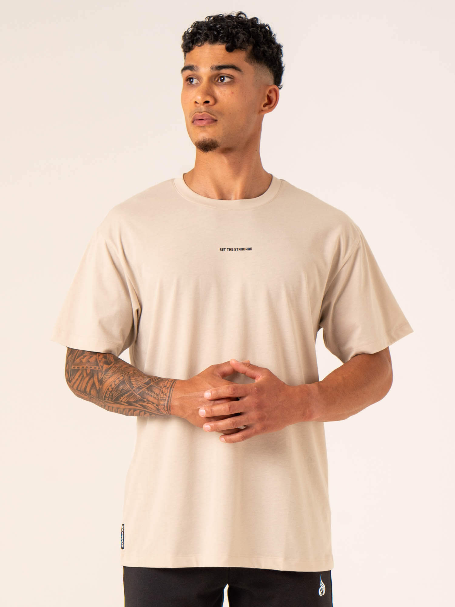 Emerge Oversized T-Shirt for Women - Soft & Comfortable Sand Color Casual Tee | Perfect for Everyday Wear, Lounging & Street Style