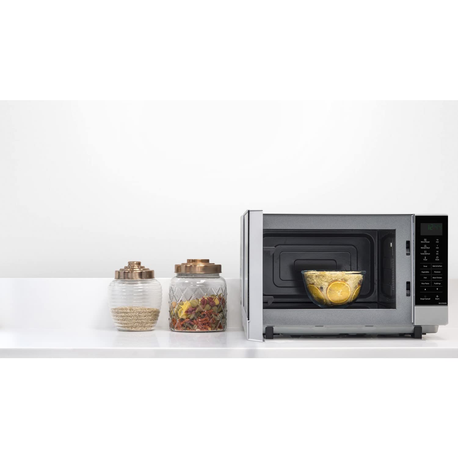 Panasonic NN-SF464MBPQ 27L Silver Countertop Microwave Oven - Perfect for Small Kitchens, Dorms & Office Break Rooms